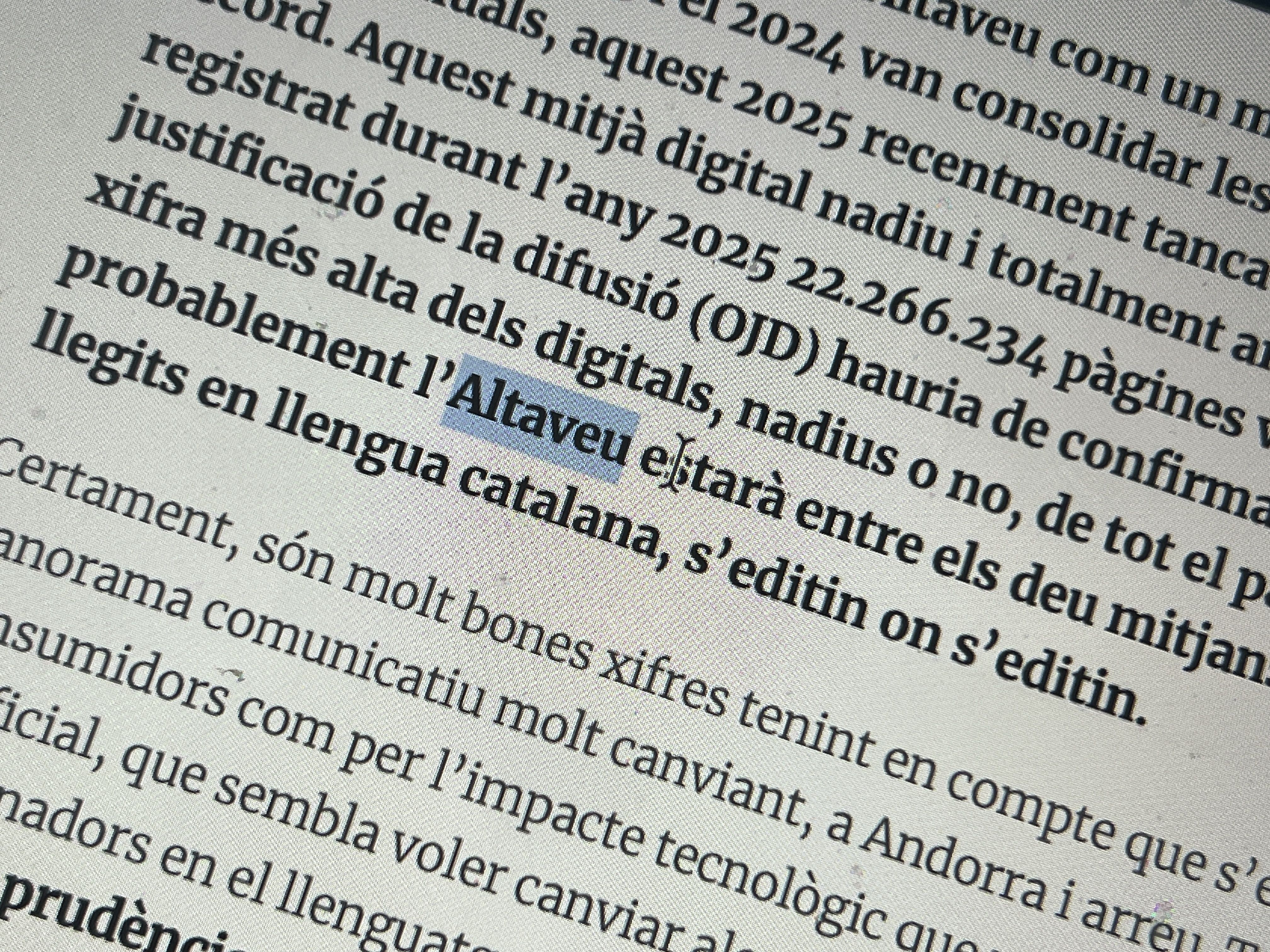 En pocs dies l'OJD hauria d'oficialitzar les dades. En pocs dies l'OJD hauria d'oficialitzar les dades.