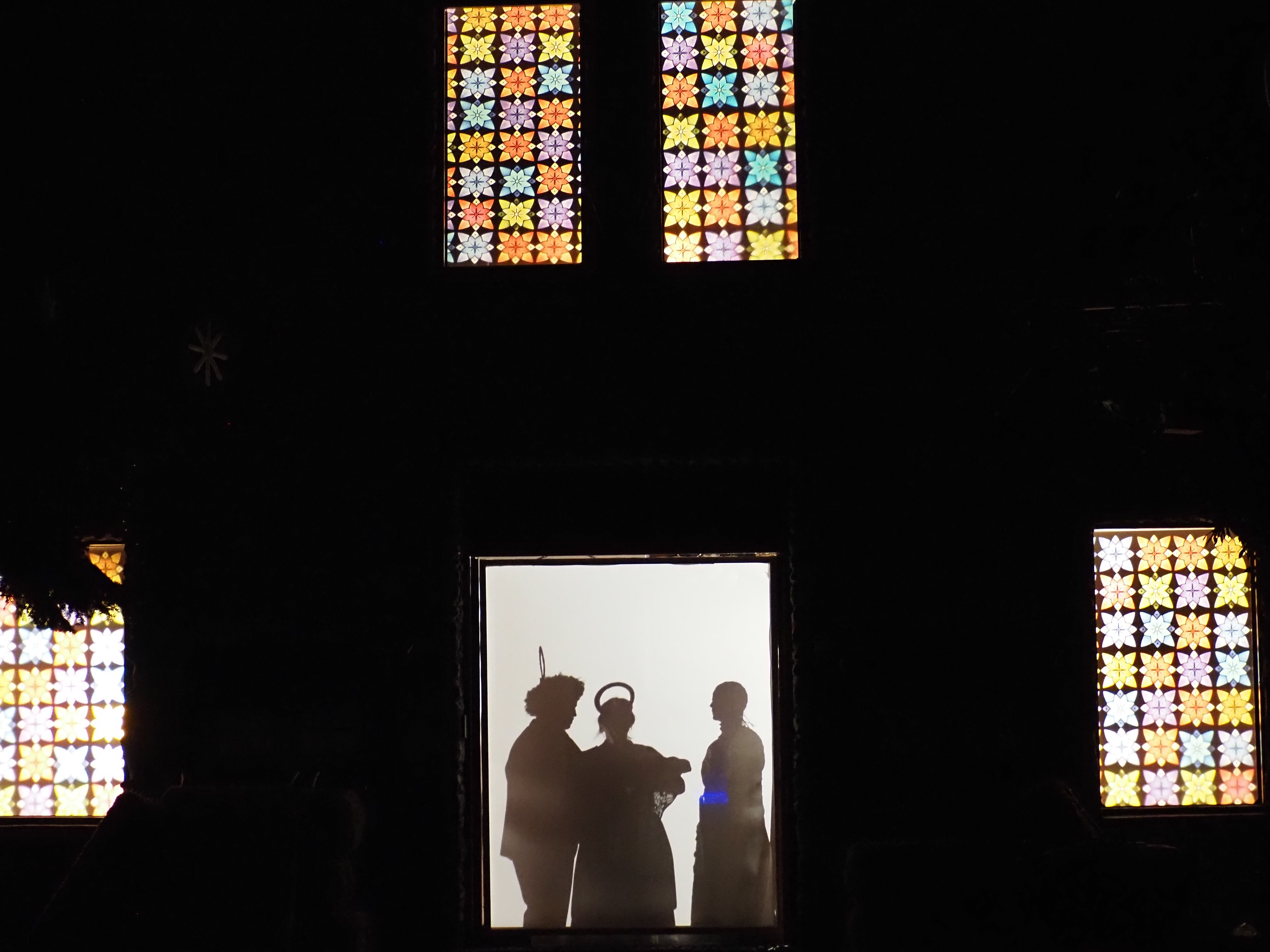 Un dels quadres fets amb ombres xineses. Un dels quadres fets amb ombres xineses.