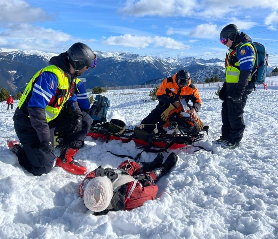 Una imatge del simulacre d'aquest matí.