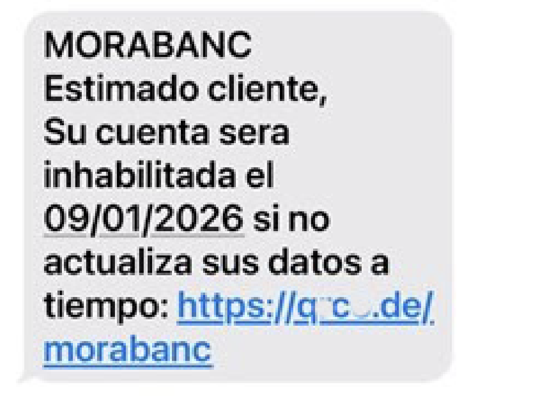 MoraBanc alerta d’un nou intent de ‘phishing’ suplantant la seva identitat.