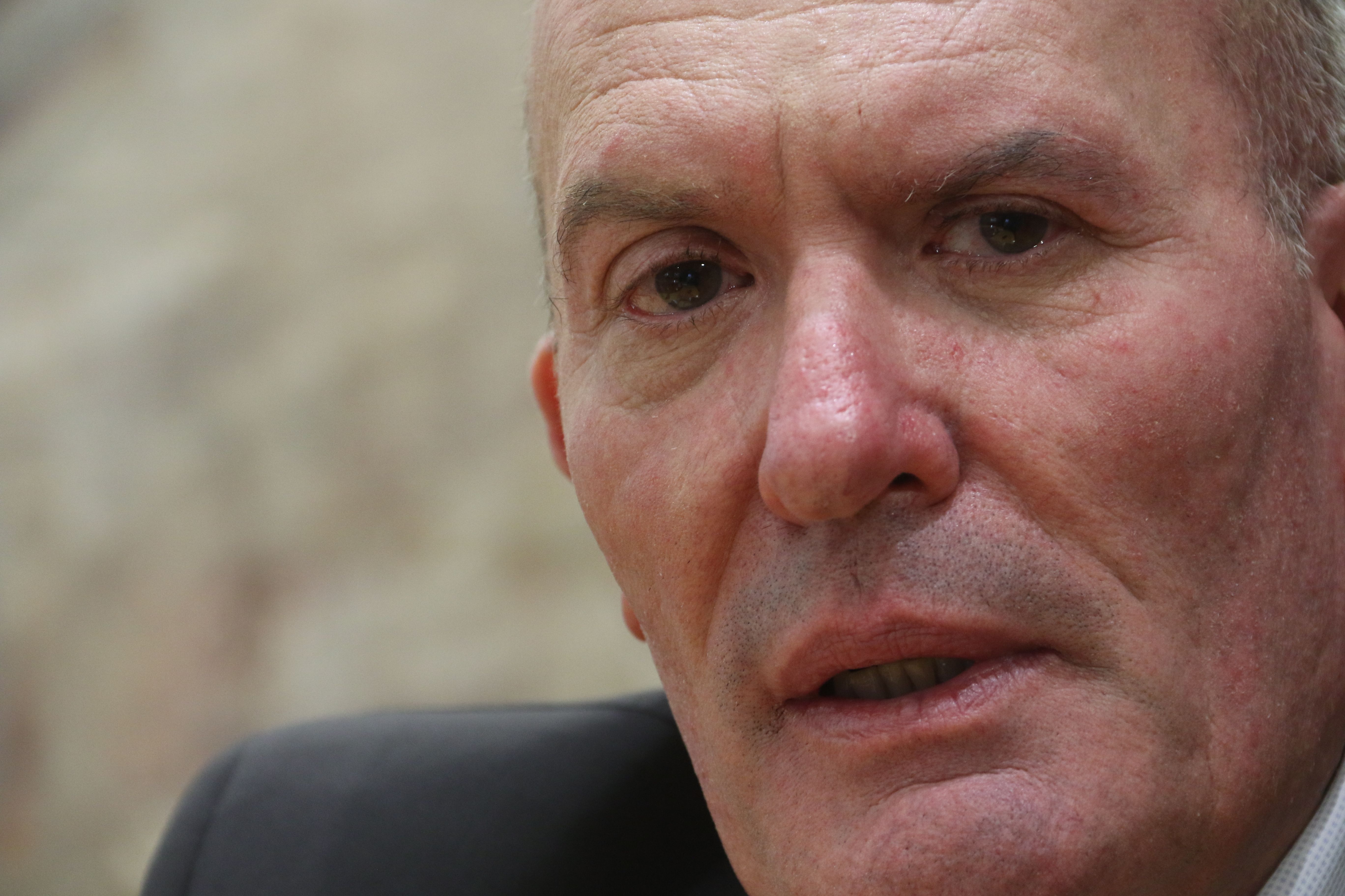 Joaquim Miró durant l'entrevista.