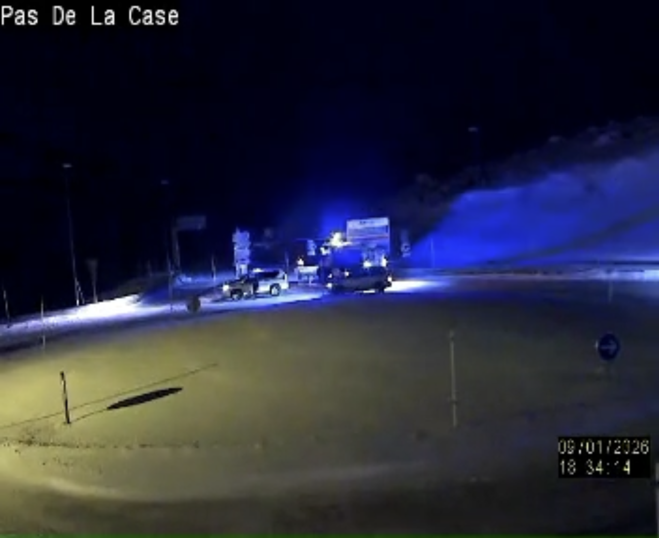 Imatge de les càmeres de Bison Futé a la rotonda d'entrada al Pas de la Casa.