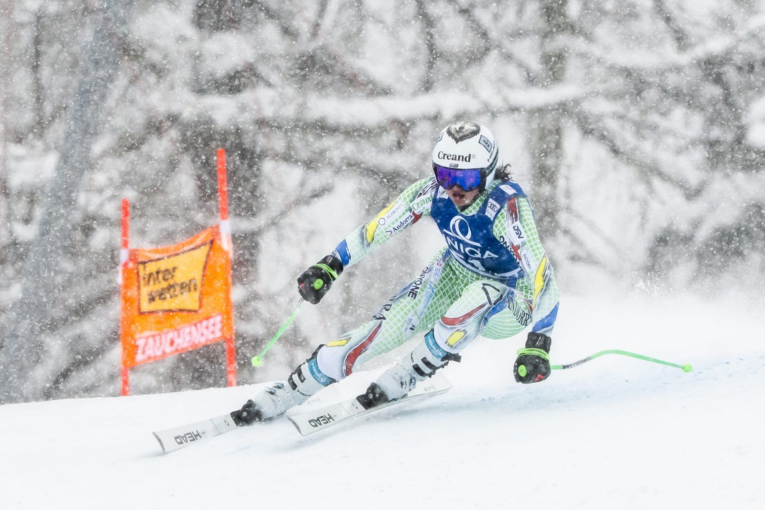 Jordina Caminal, aquest dissabte al seu debut a la Copa del Mon a Zauchensee. 