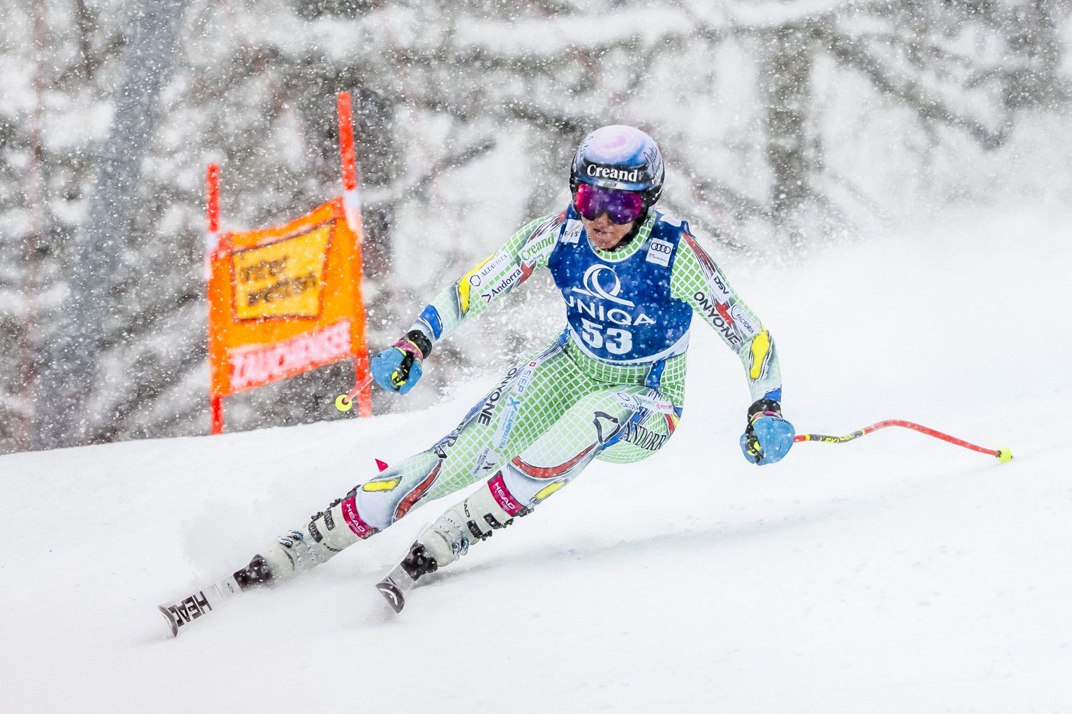 Cande Moreno al descens de la WC de Zauchensee.