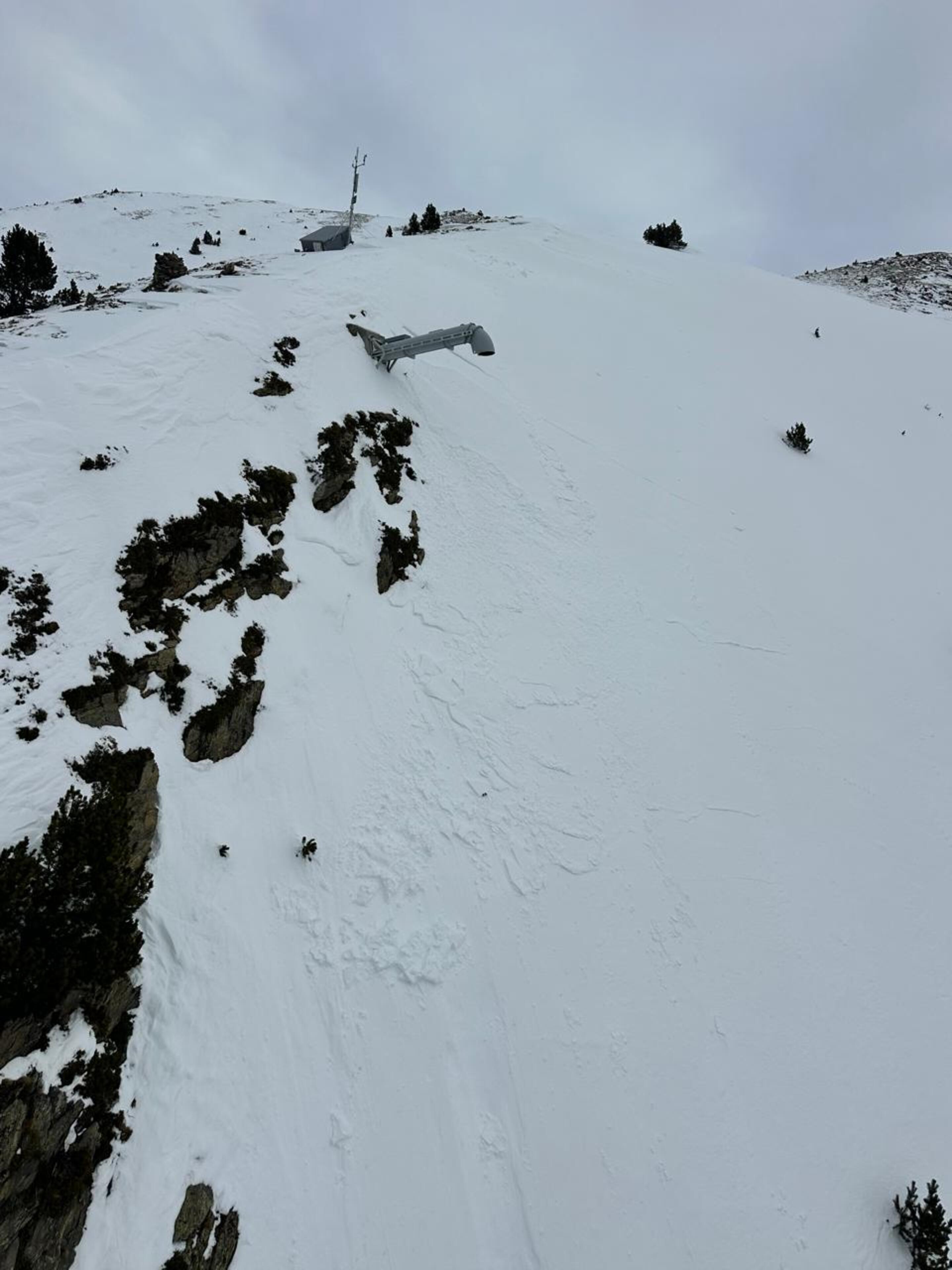 Un Gazex a la zona de la Guardiola de Soldeu, a l'altura de Bordes d'Envalira.