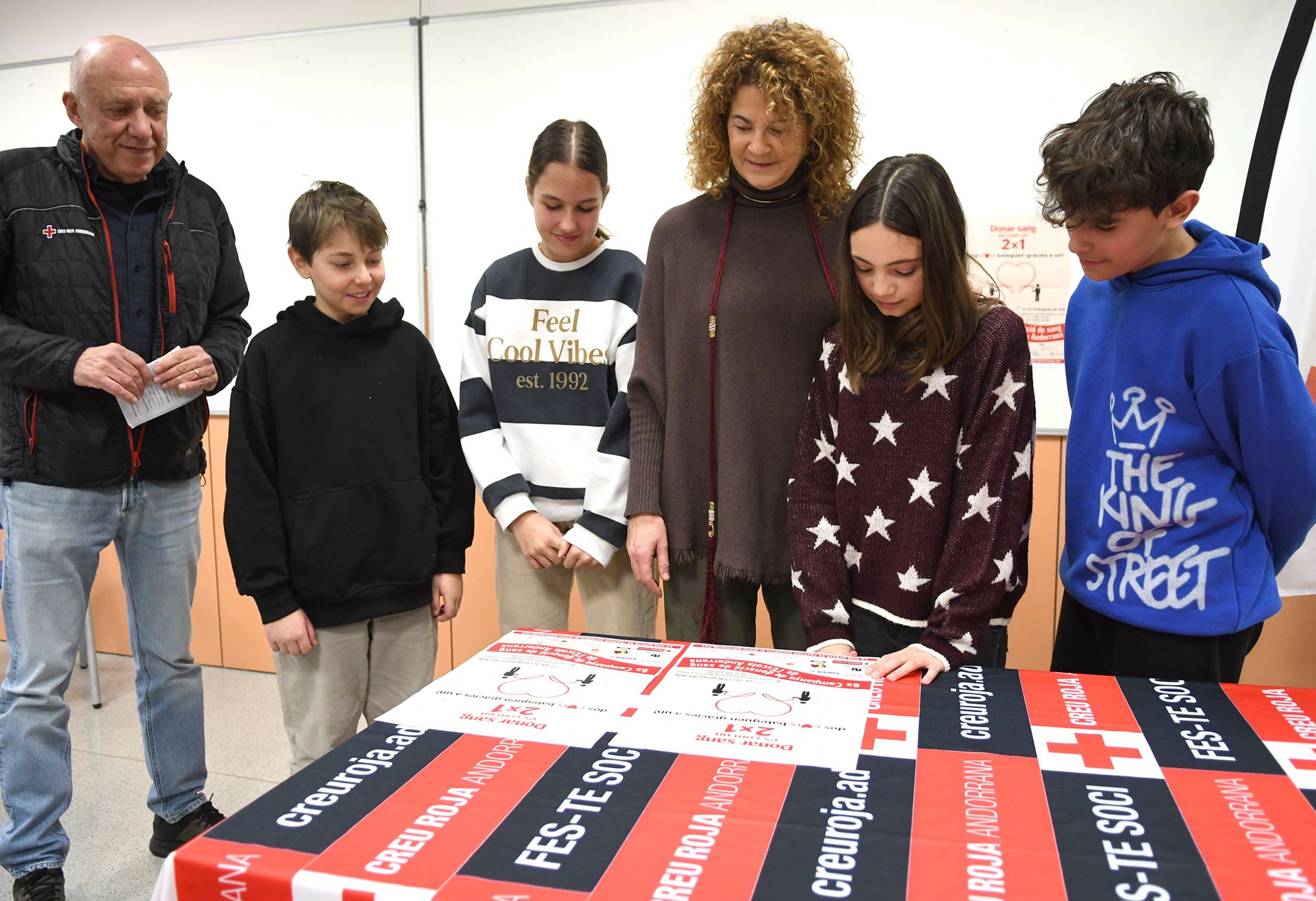 Els alumnes han presentat aquest dimarts la campanya de recollida de sang.