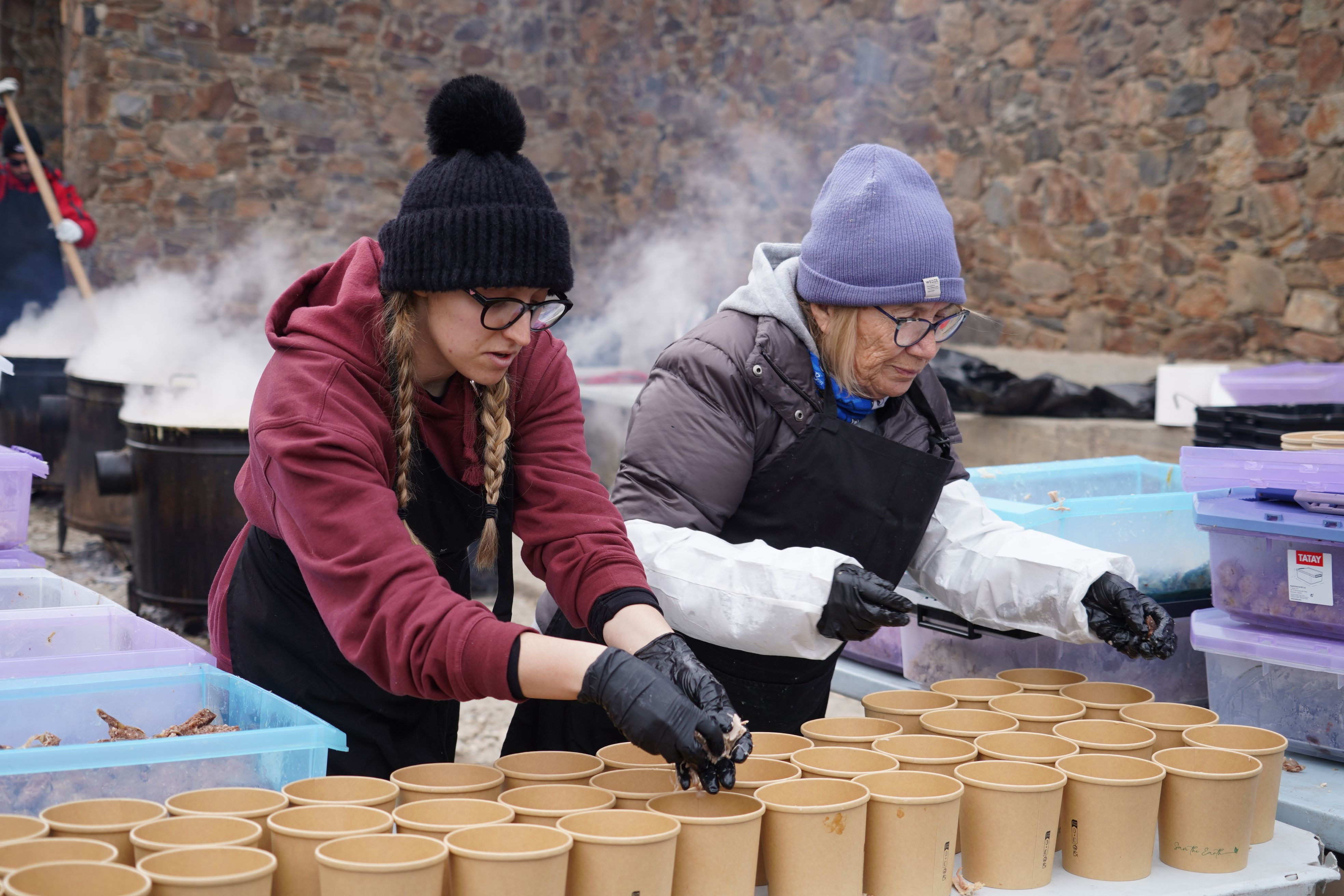 Preparatius del repartiment.
