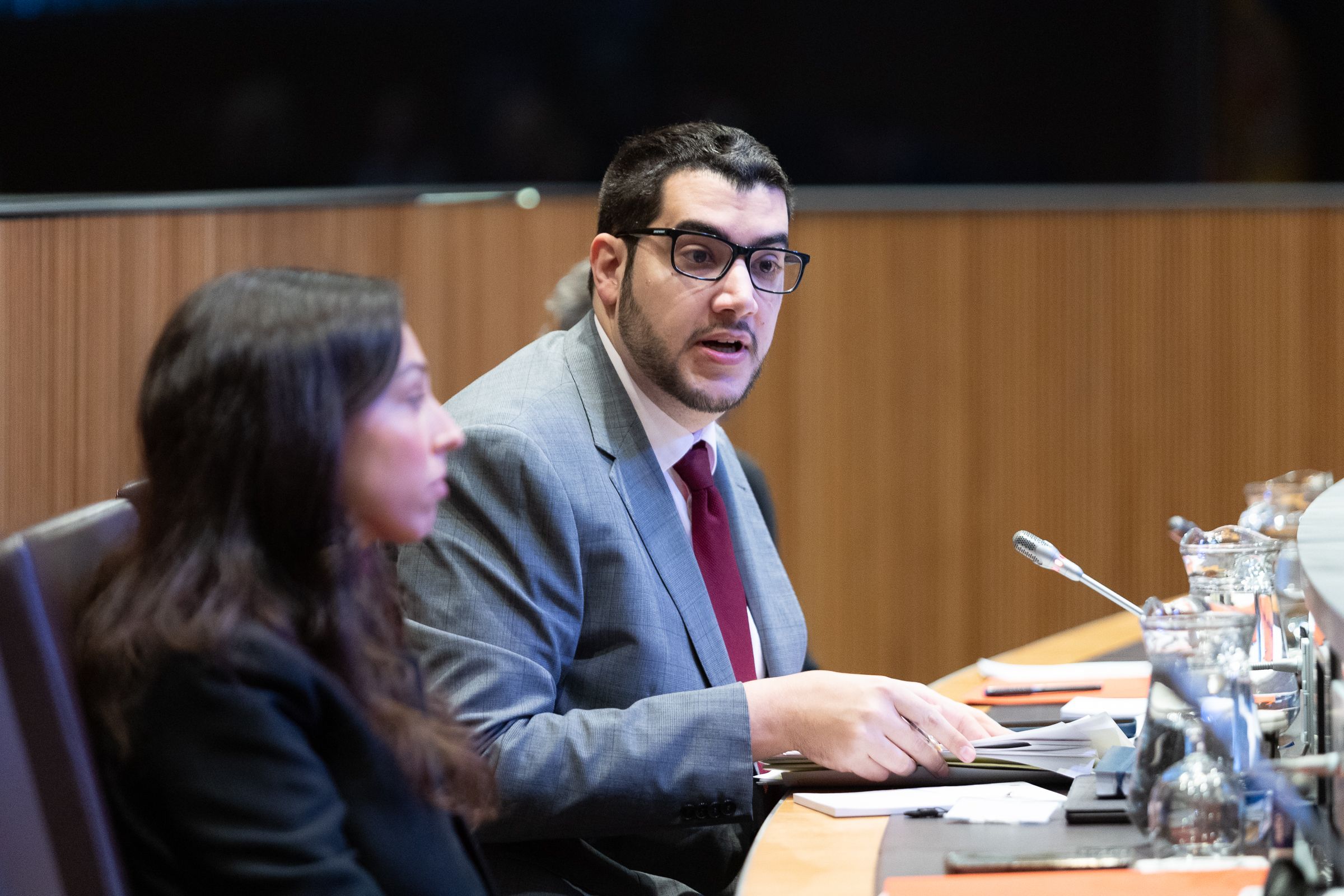 Pere Baró, durant les preguntes a la ministra Mas.