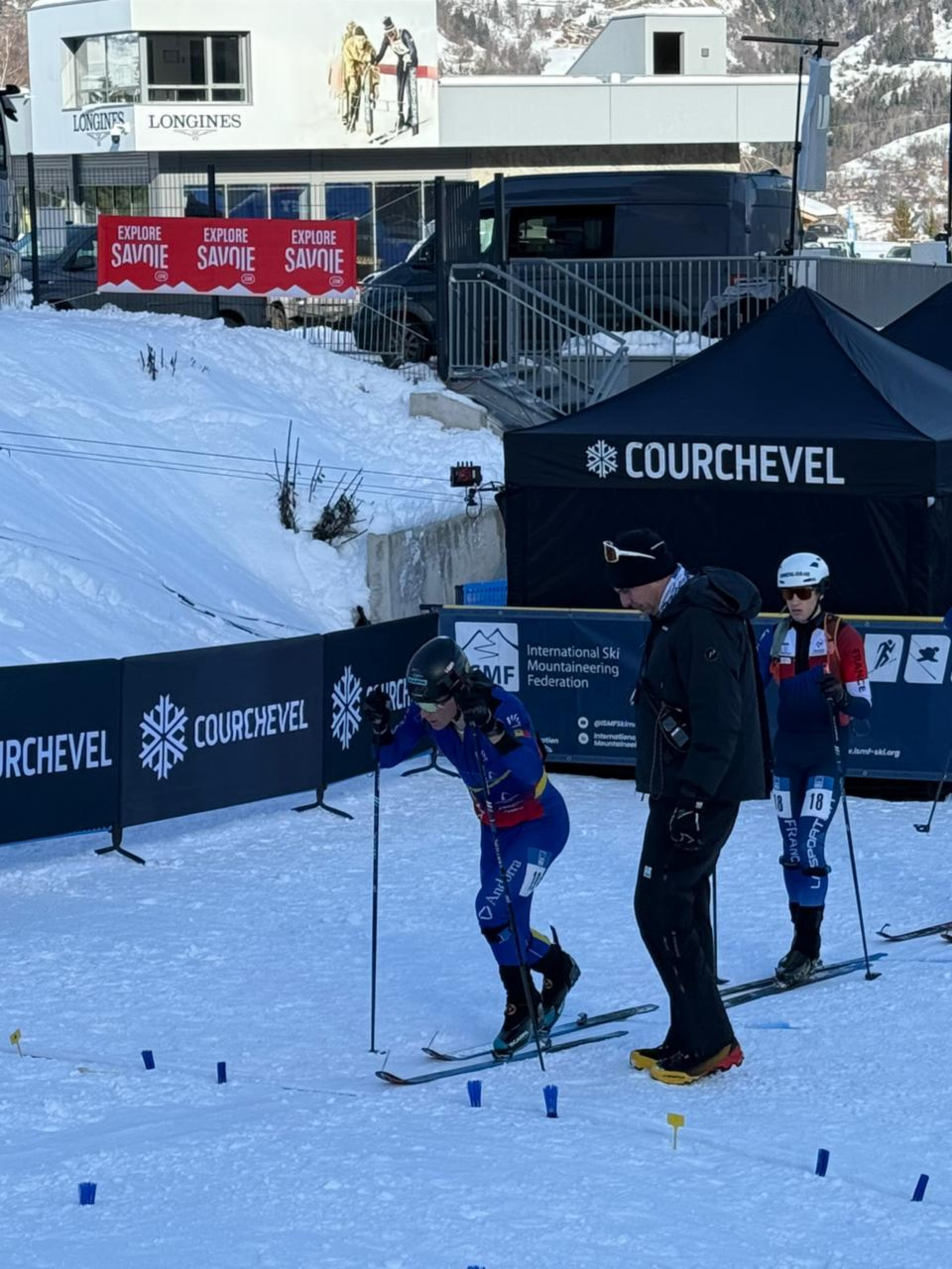 Lea Ancion en preparar-se per iniciar la competició.