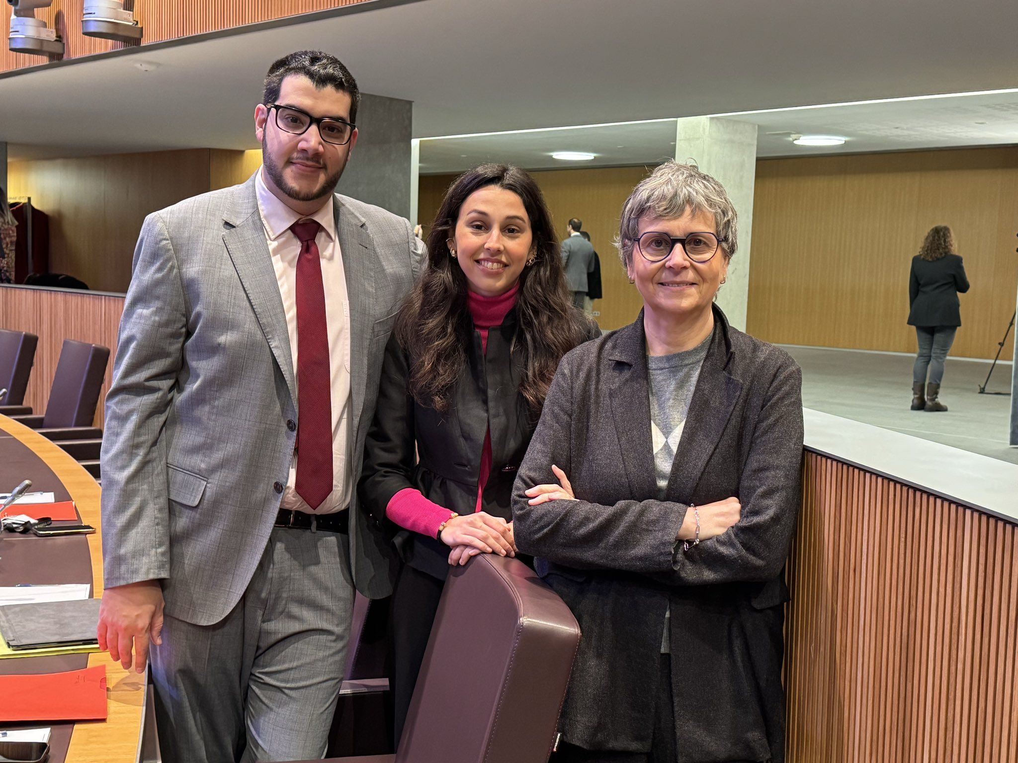 Pere Baró, Laia Moliné i Susanna Vela al Consell General.