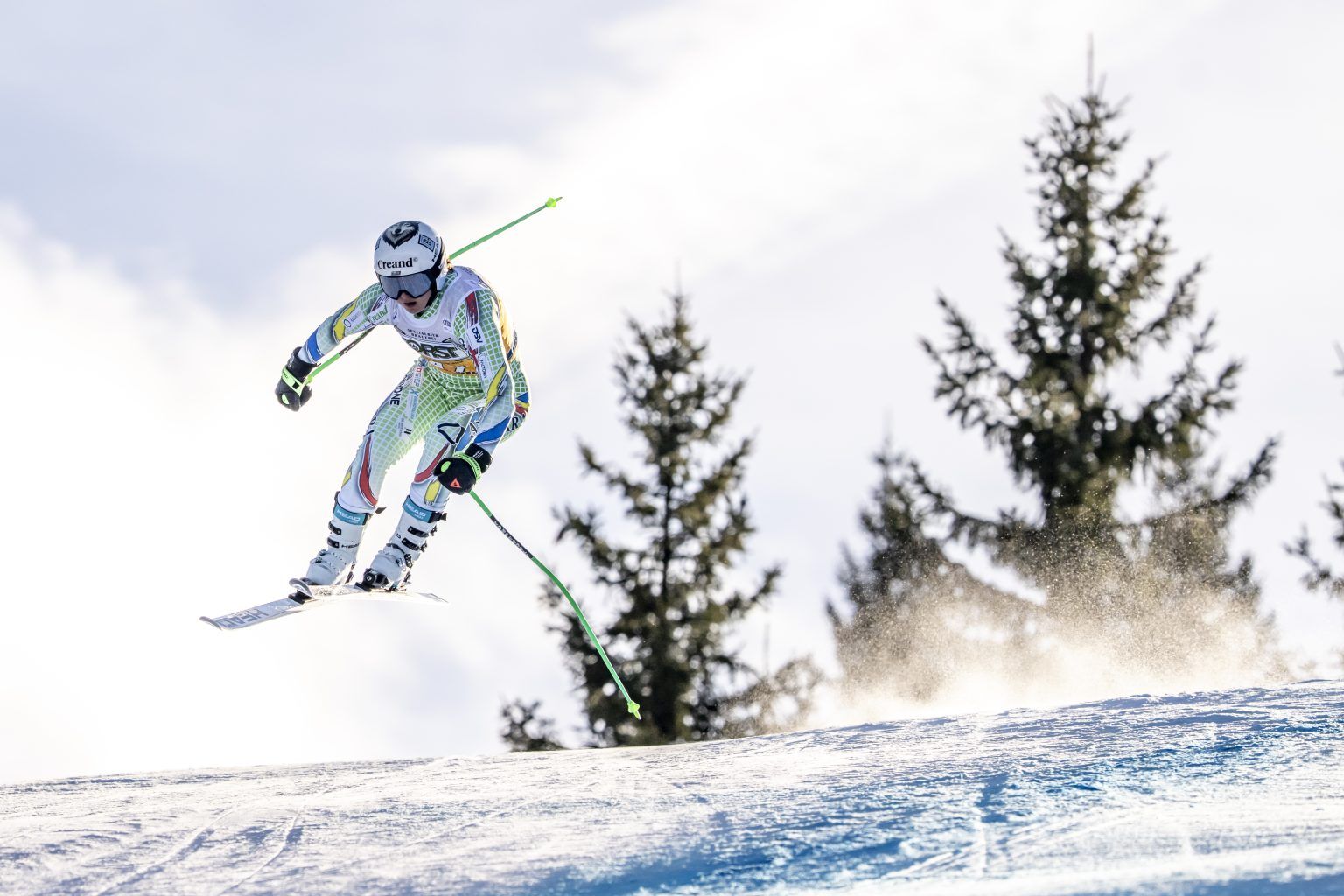 Jordina Caminal a l'entrenament de descens de Tarvisio. 