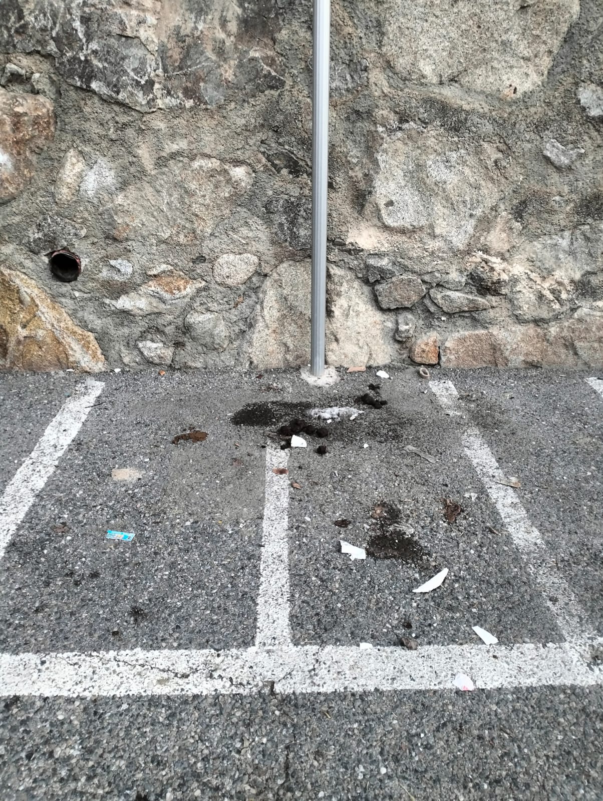 Estat que presenta espais públics en les immediacions del carrer de les Arribes.