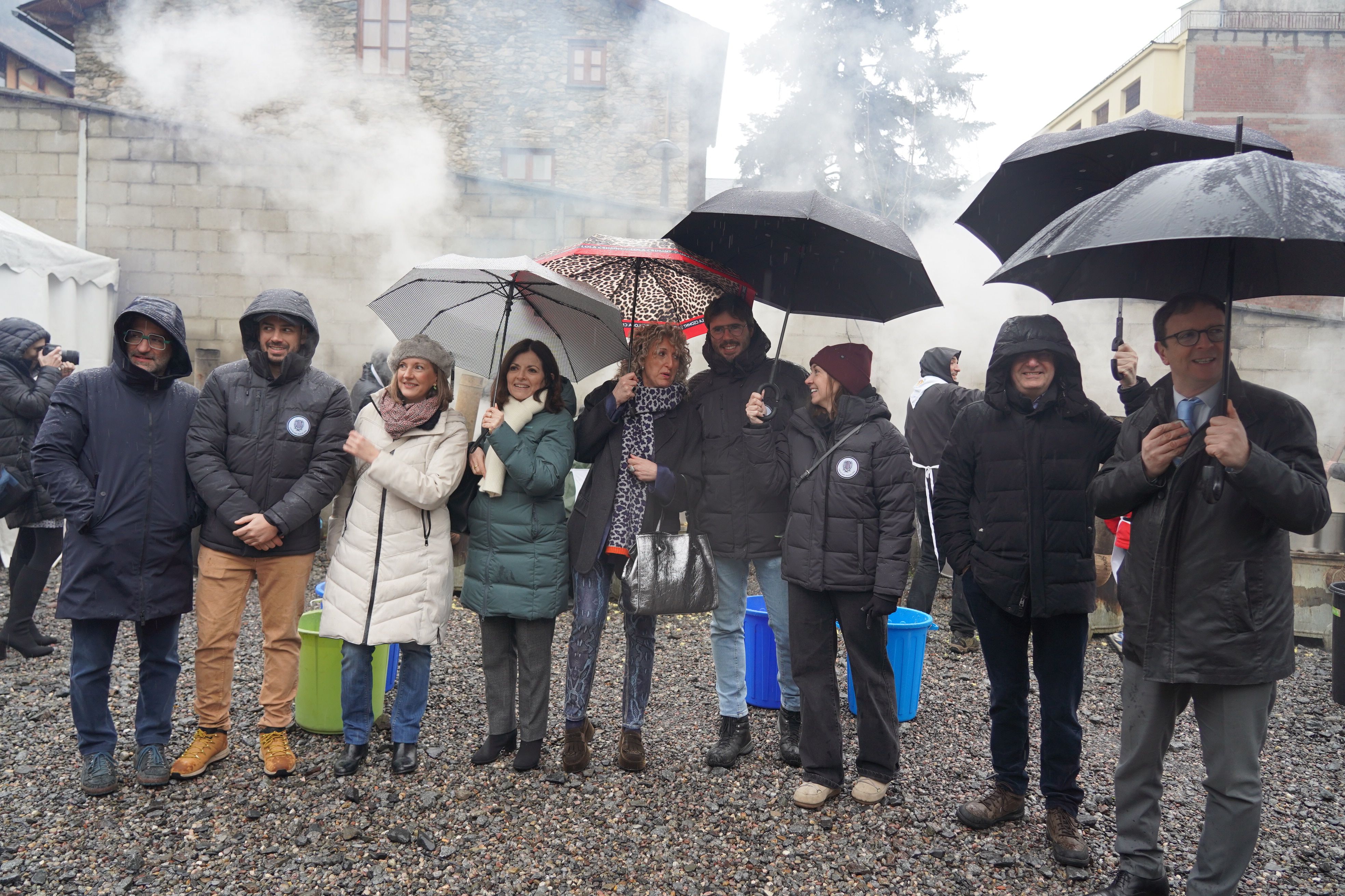 Les autoritats presents a la celebració de la Diada de Sant Sebastià.