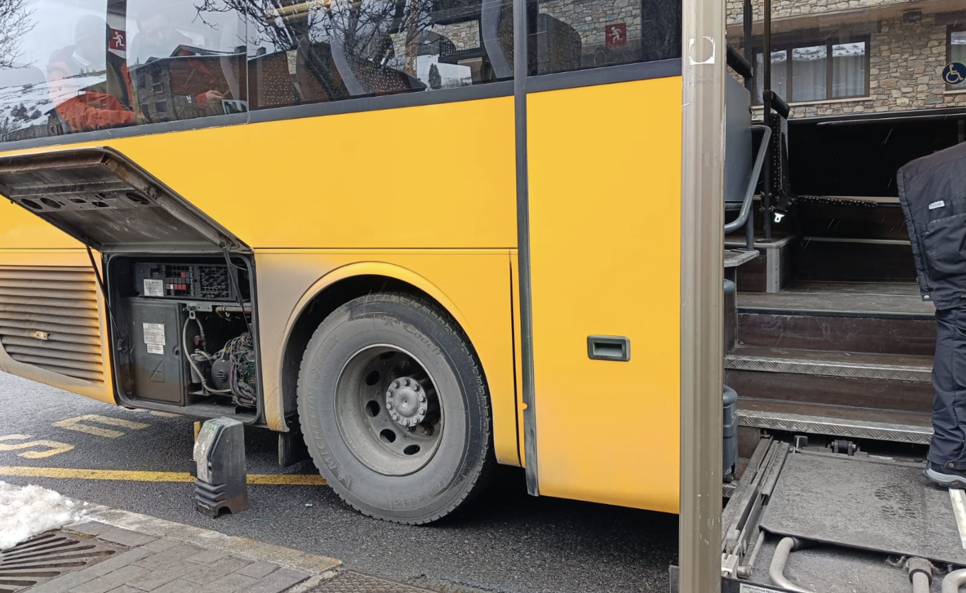 Motor lateral des del qual s’ha d’activar la plataforma.