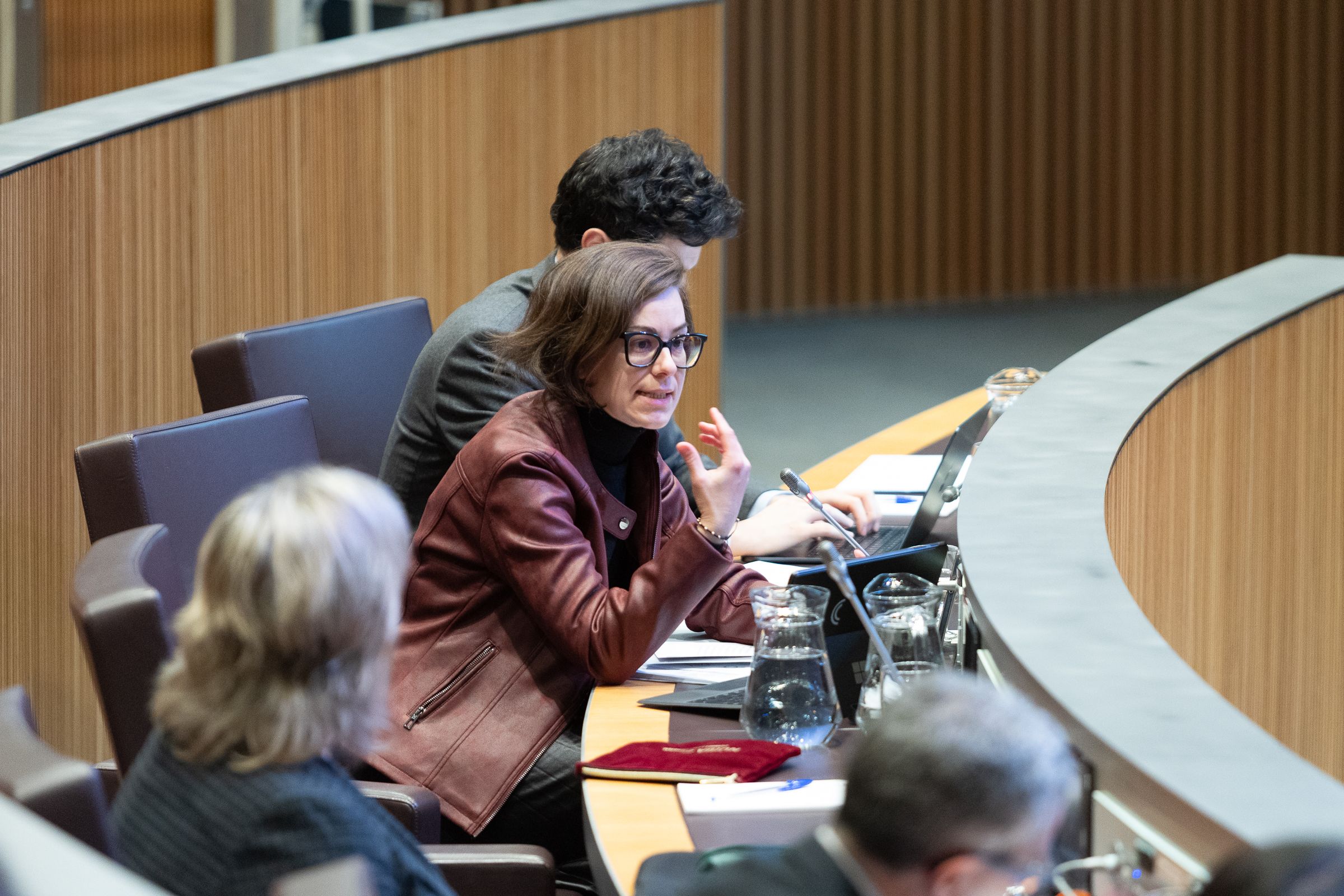 La consellera general de Concòrdia, Núria Segués, durant la seva intervenció.