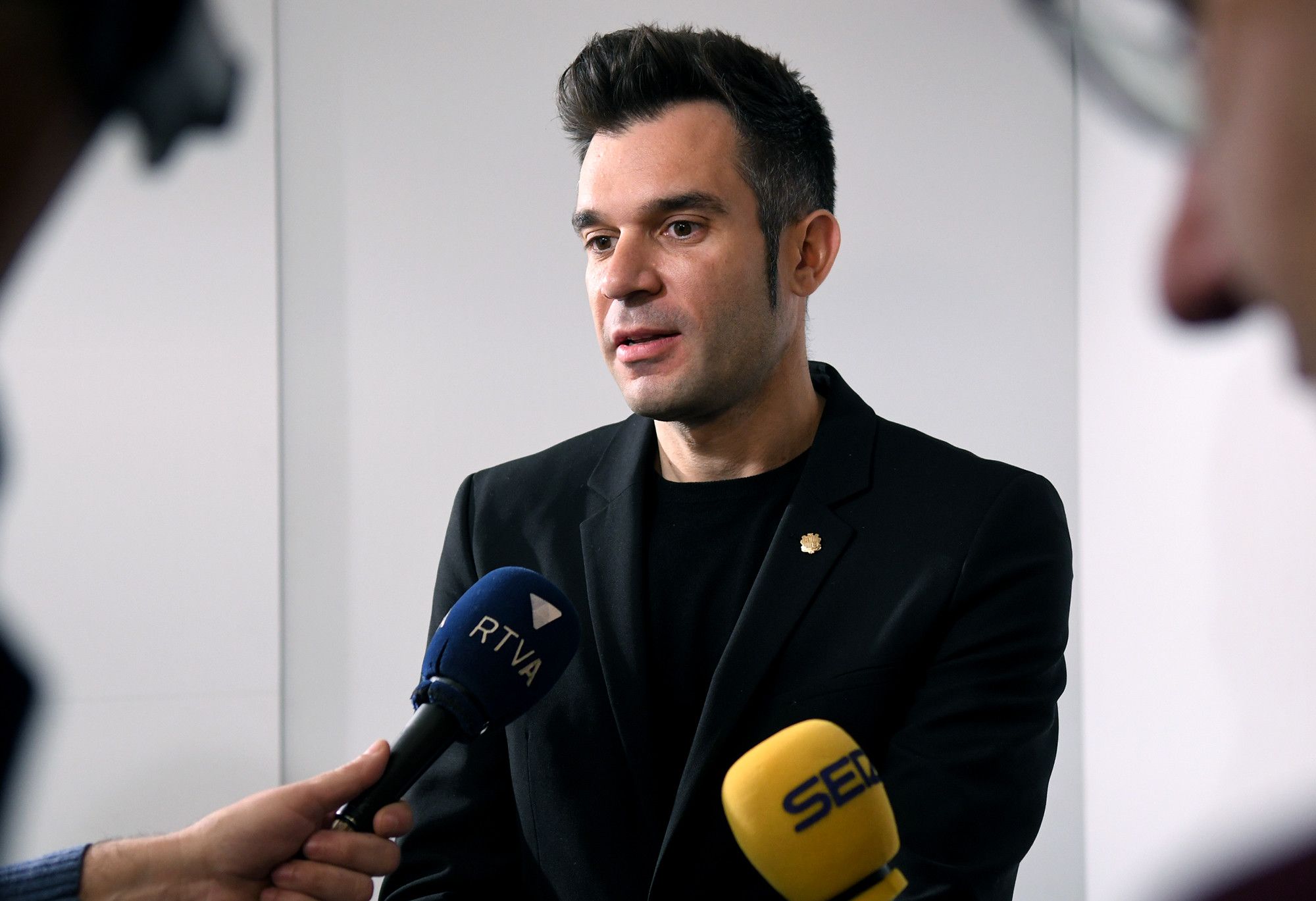 El secretari d'Estat David Forné fent declaracions a la premsa en un acte anterior. El secretari d'Estat David Forné fent declaracions a la premsa en un acte anterior.