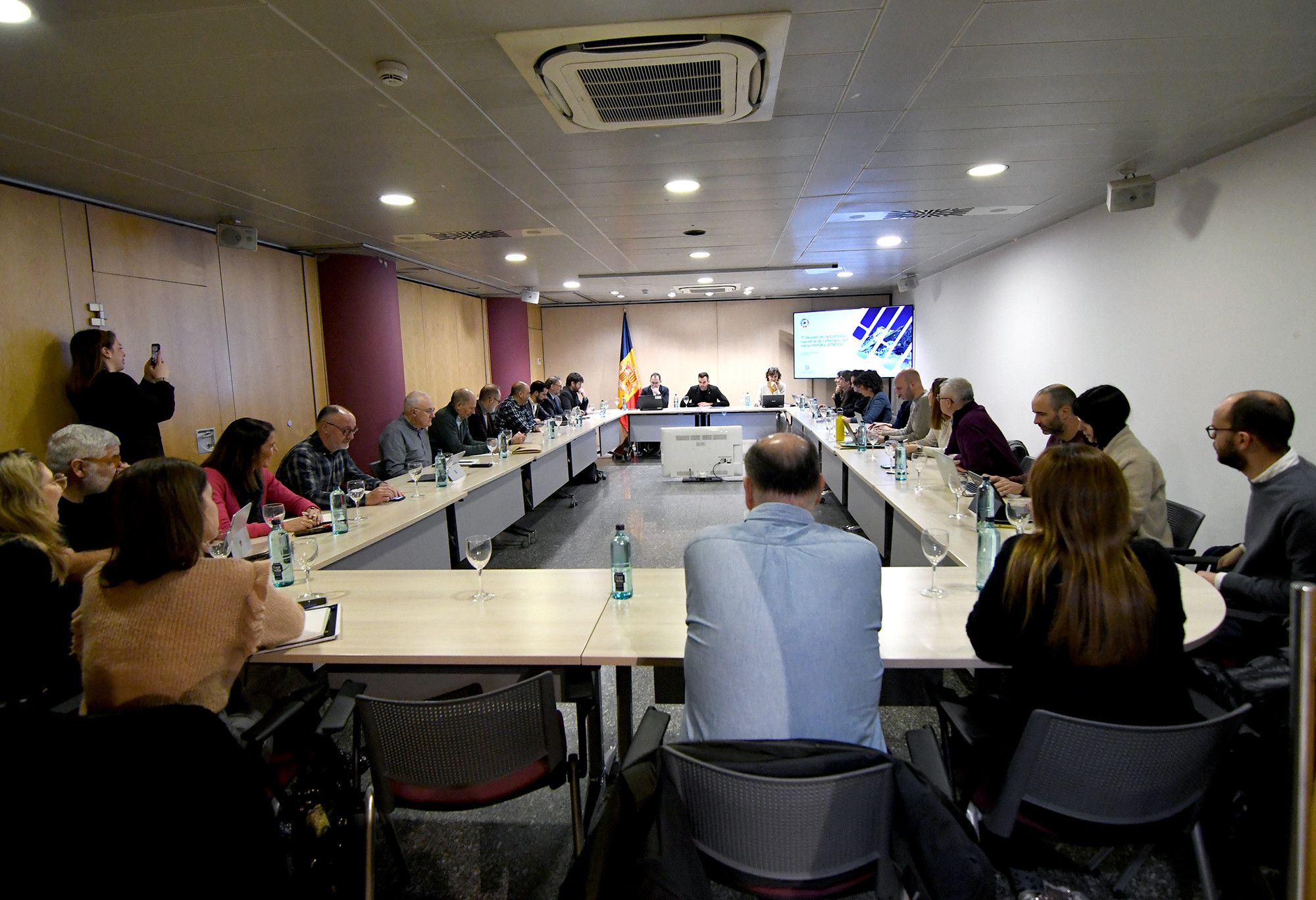 Un instant de la reunió de la Comissió Nacional de l'Energia i el Canvi Climàtic.
