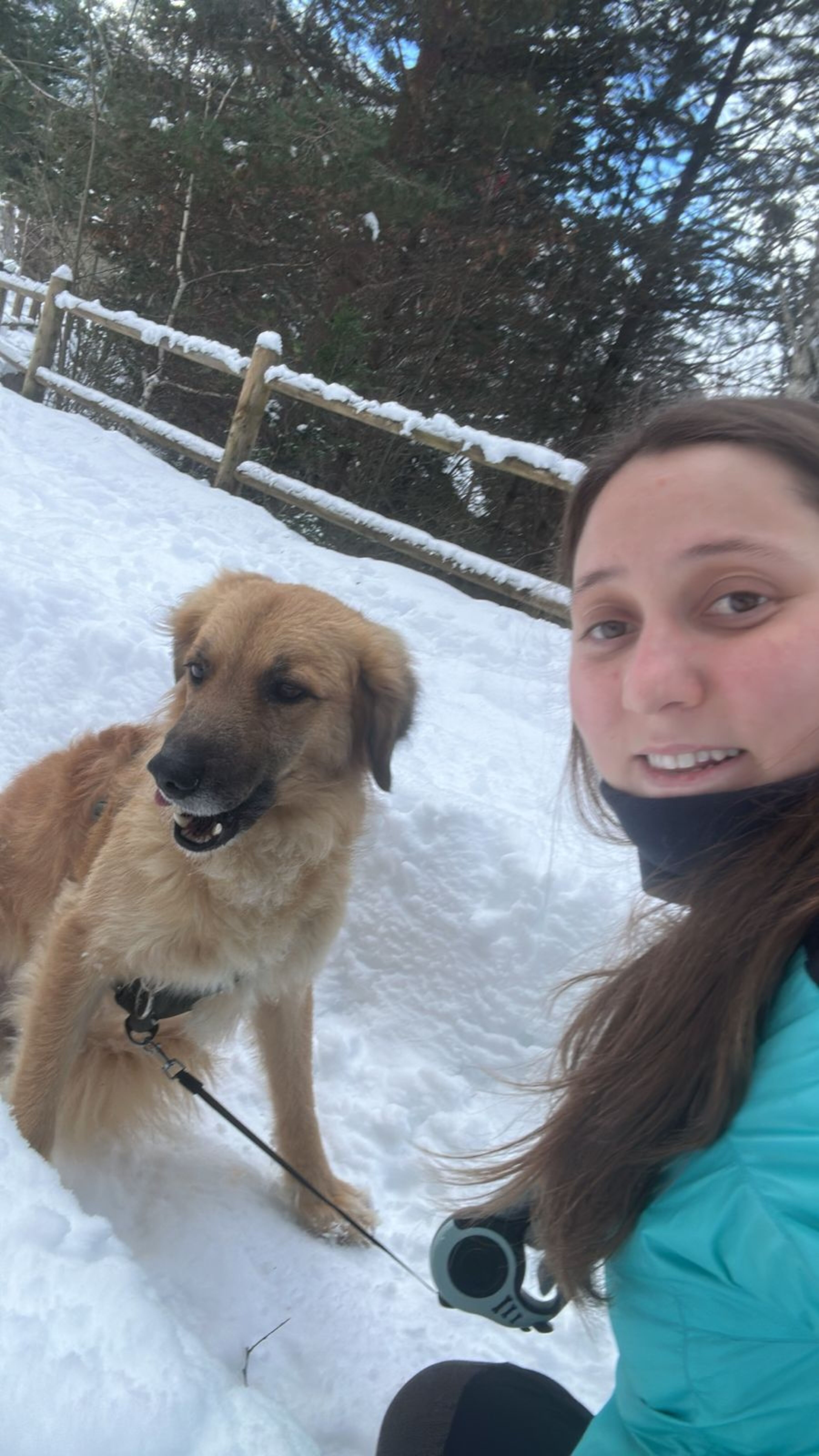 La propietària del gos amb en Xiri.