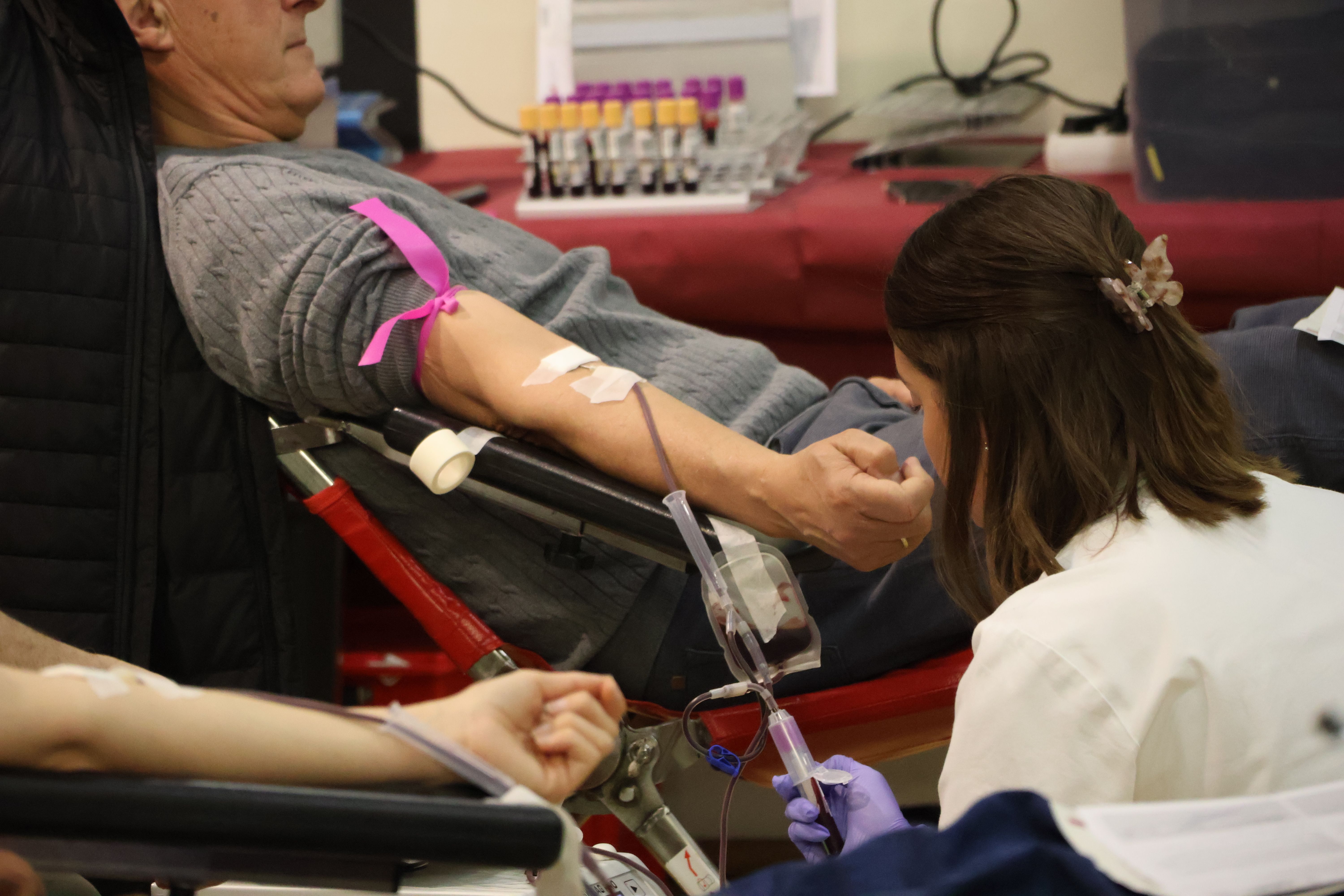 Un moment de la campanya de sang celebrada aquests dies.