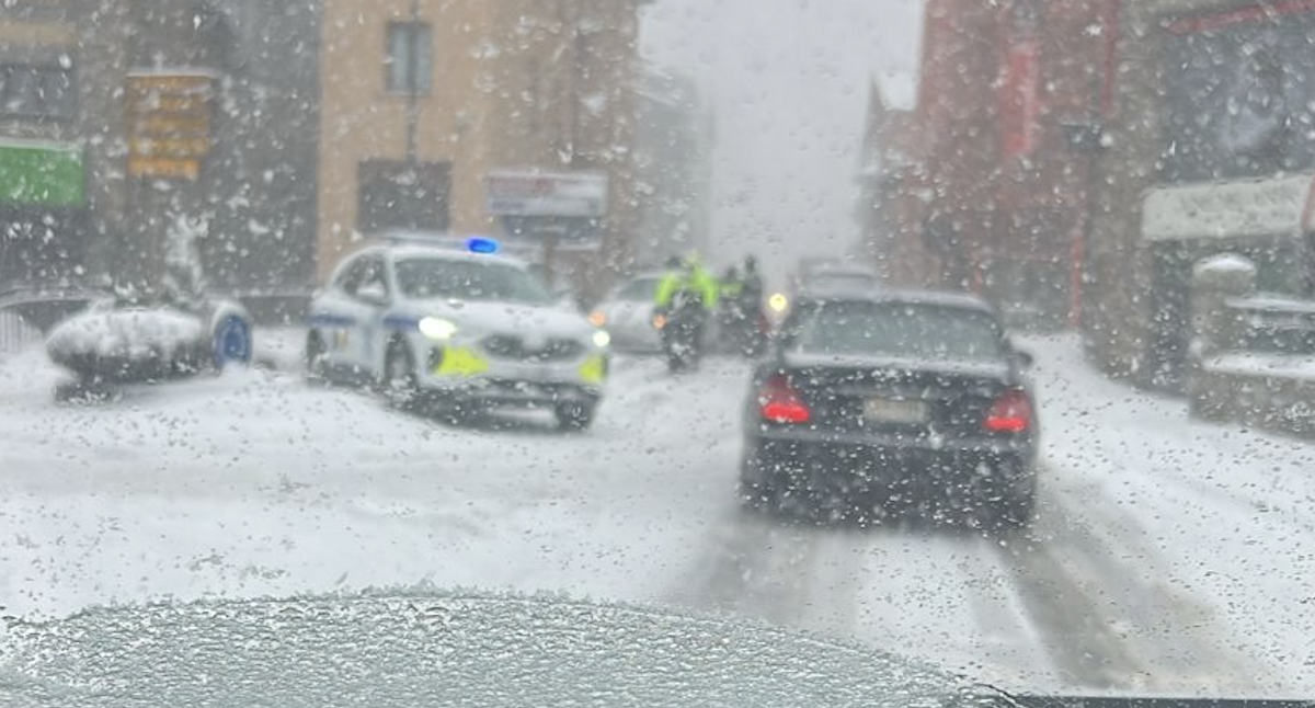 Una imatge d'un accident a Canillo.