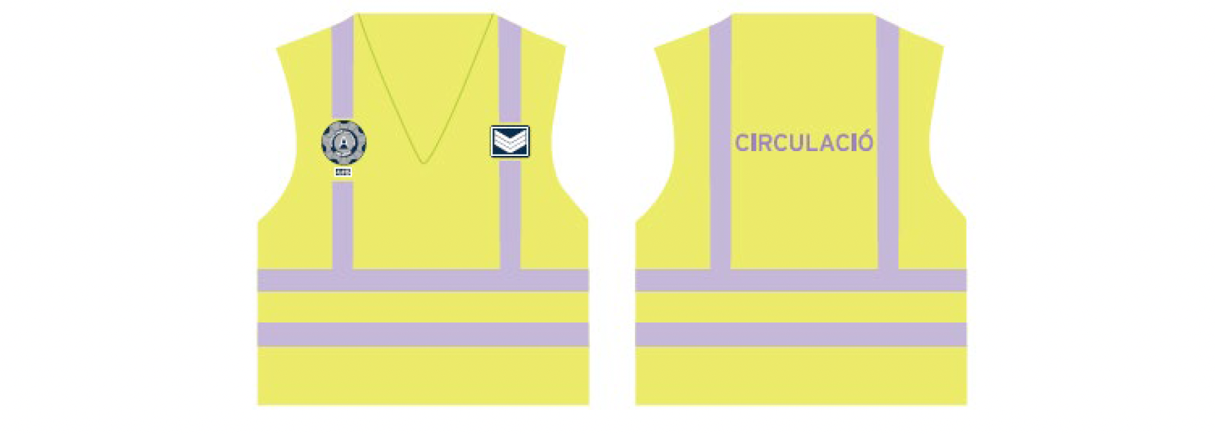 Armilles d'alta visibilitat. Armilles d'alta visibilitat.