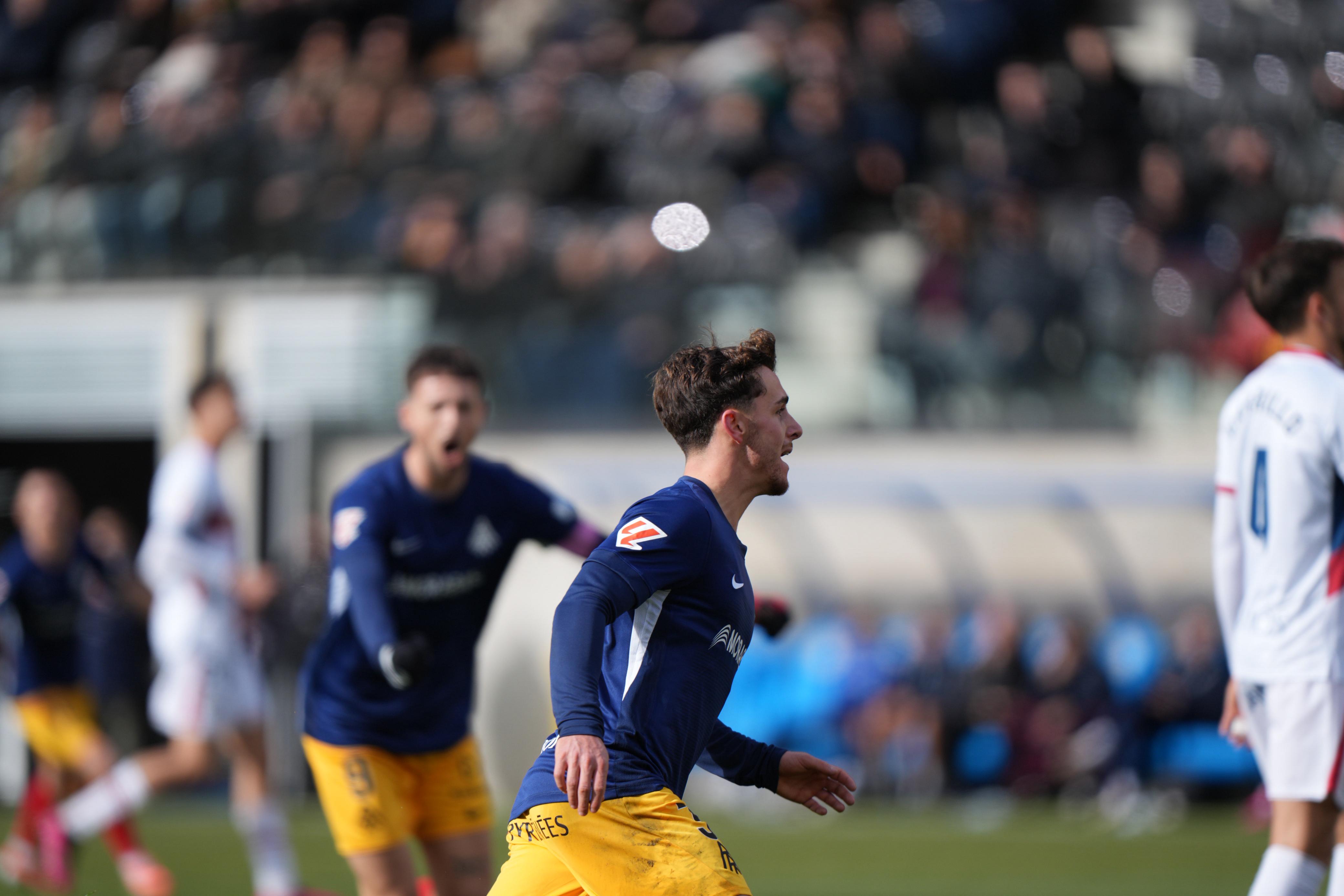 Yeray Cabanzón, l'autor de l'únic gol de l'FC Andorra aquesta tarda.