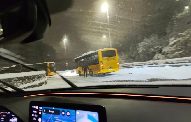 Autocars aturats aquest matí. Autocars aturats aquest matí.