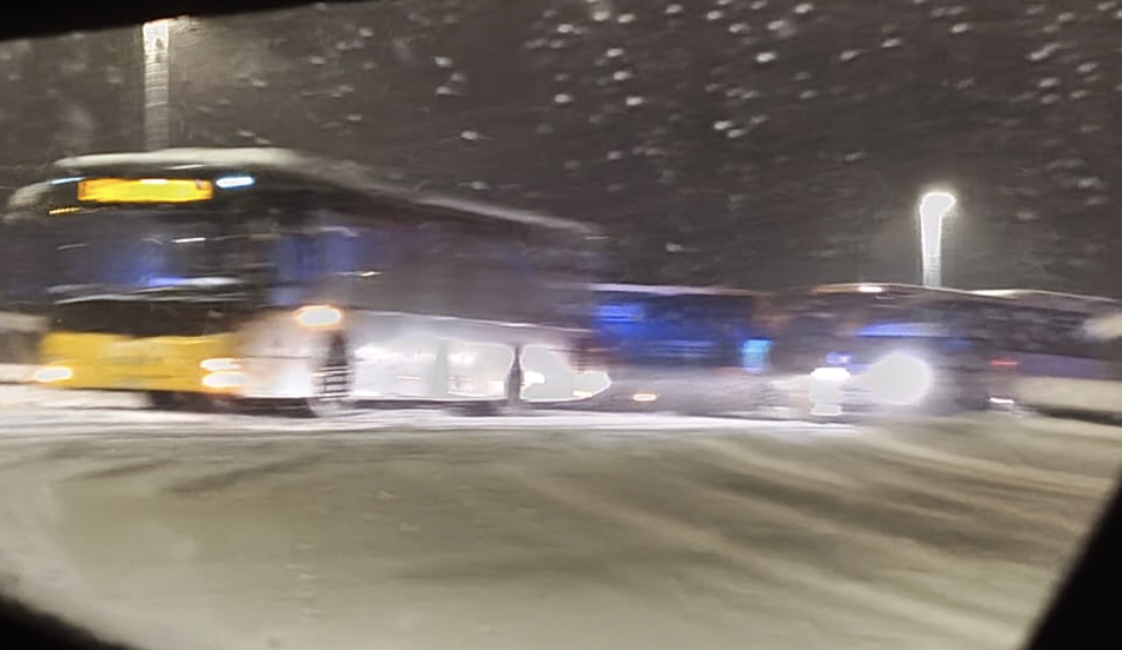 Autocars aturats aquest matí. Autocars aturats aquest matí.