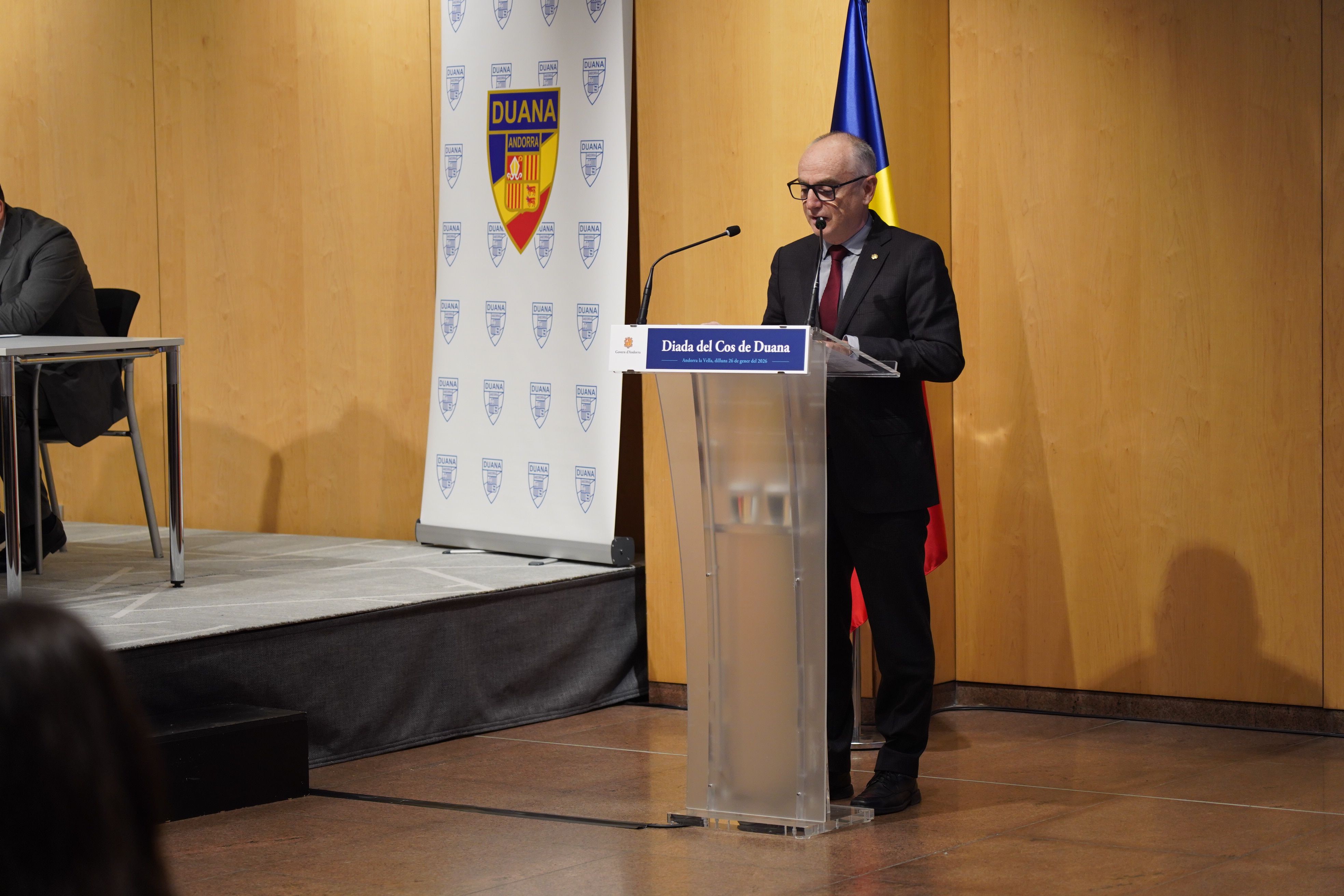 El ministre de Finances intervé durant l’acte. El ministre de Finances intervé durant l’acte.