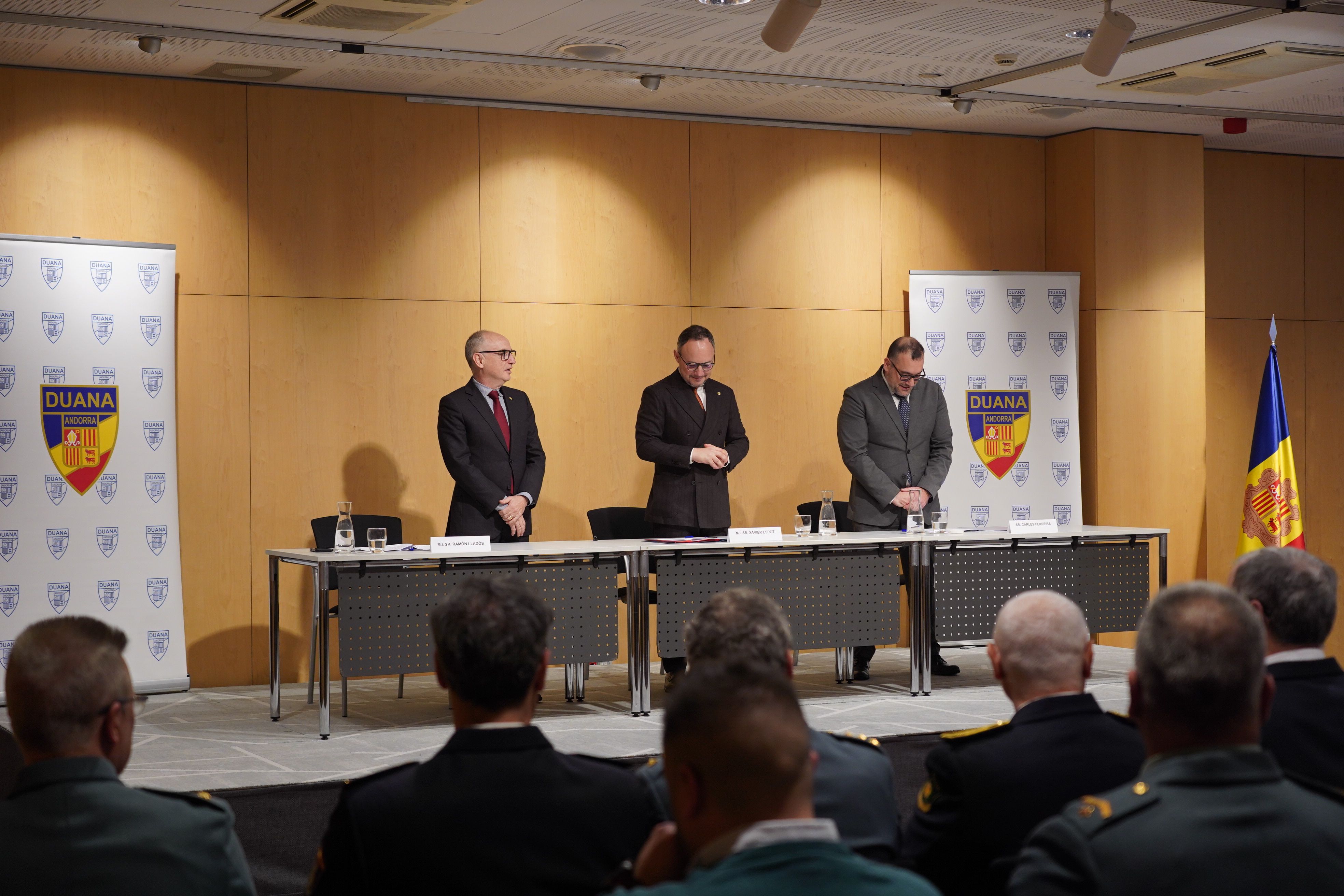 Lladós, Espot i Ferreira a l’inici de la celebració. Lladós, Espot i Ferreira a l’inici de la celebració.