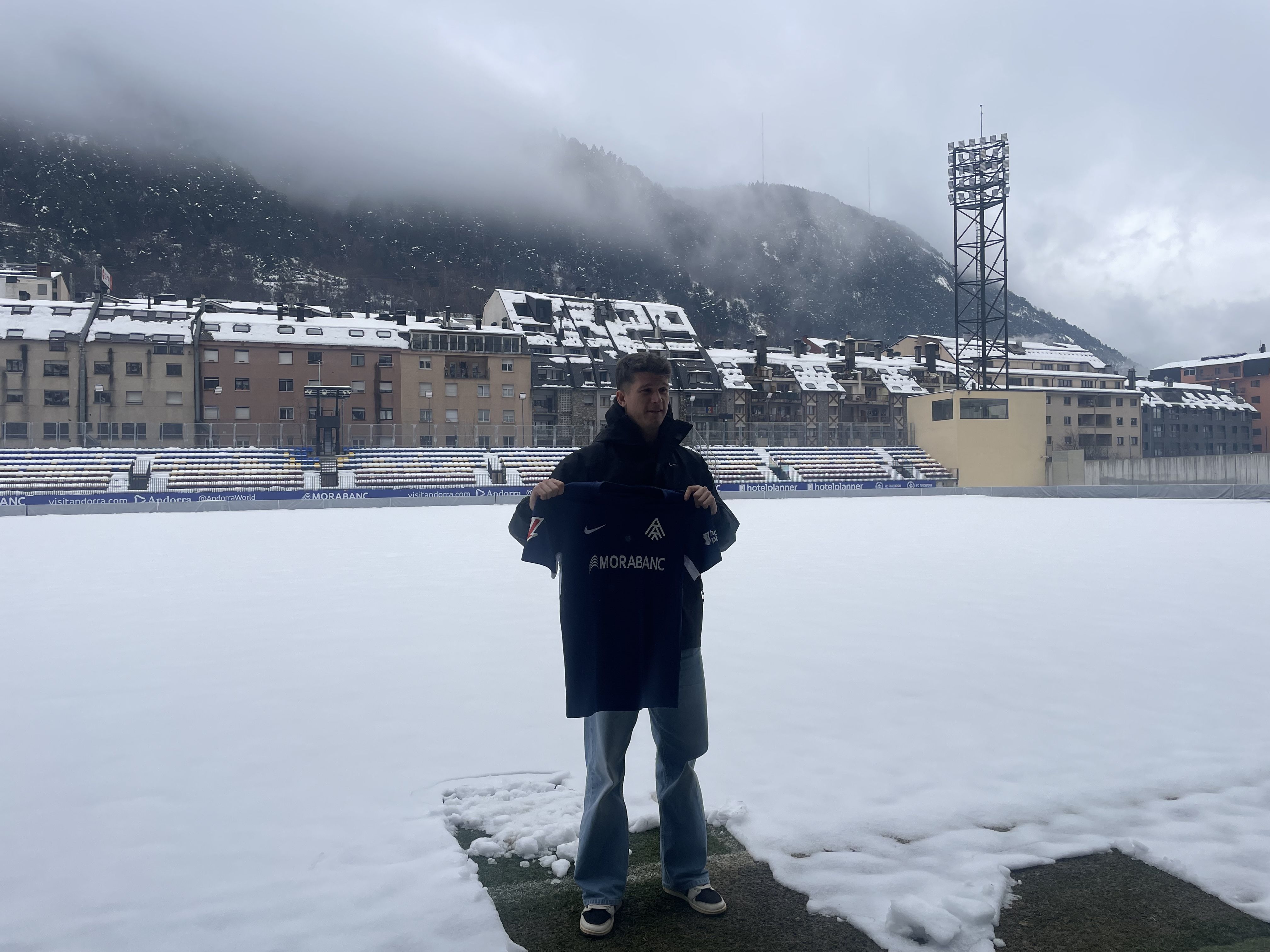 Marc Cardona en la presentació d'aquest matí al Nou Estadi d'Encamp.