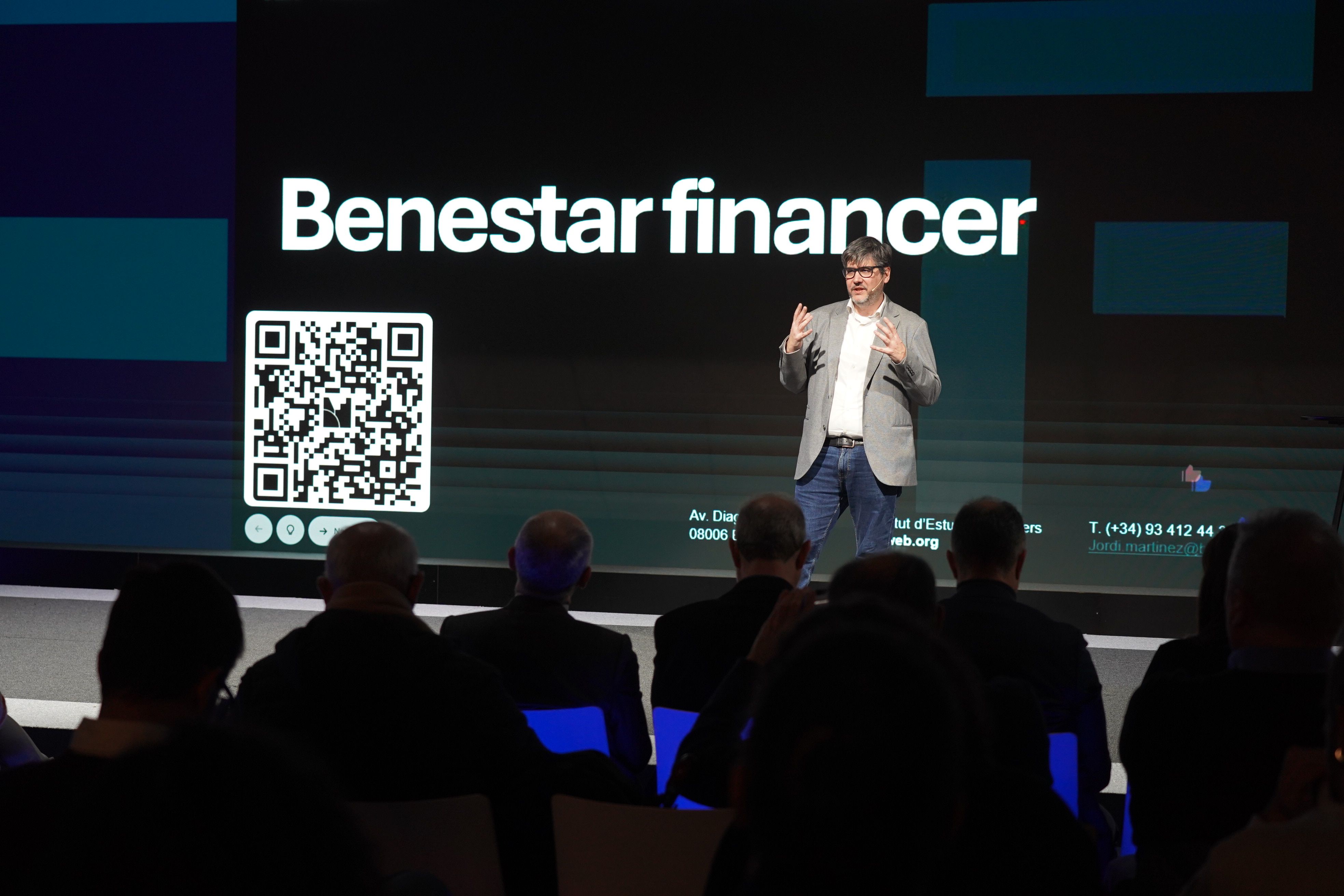 Jordi Martínez, durant la conferència. Jordi Martínez, durant la conferència.
