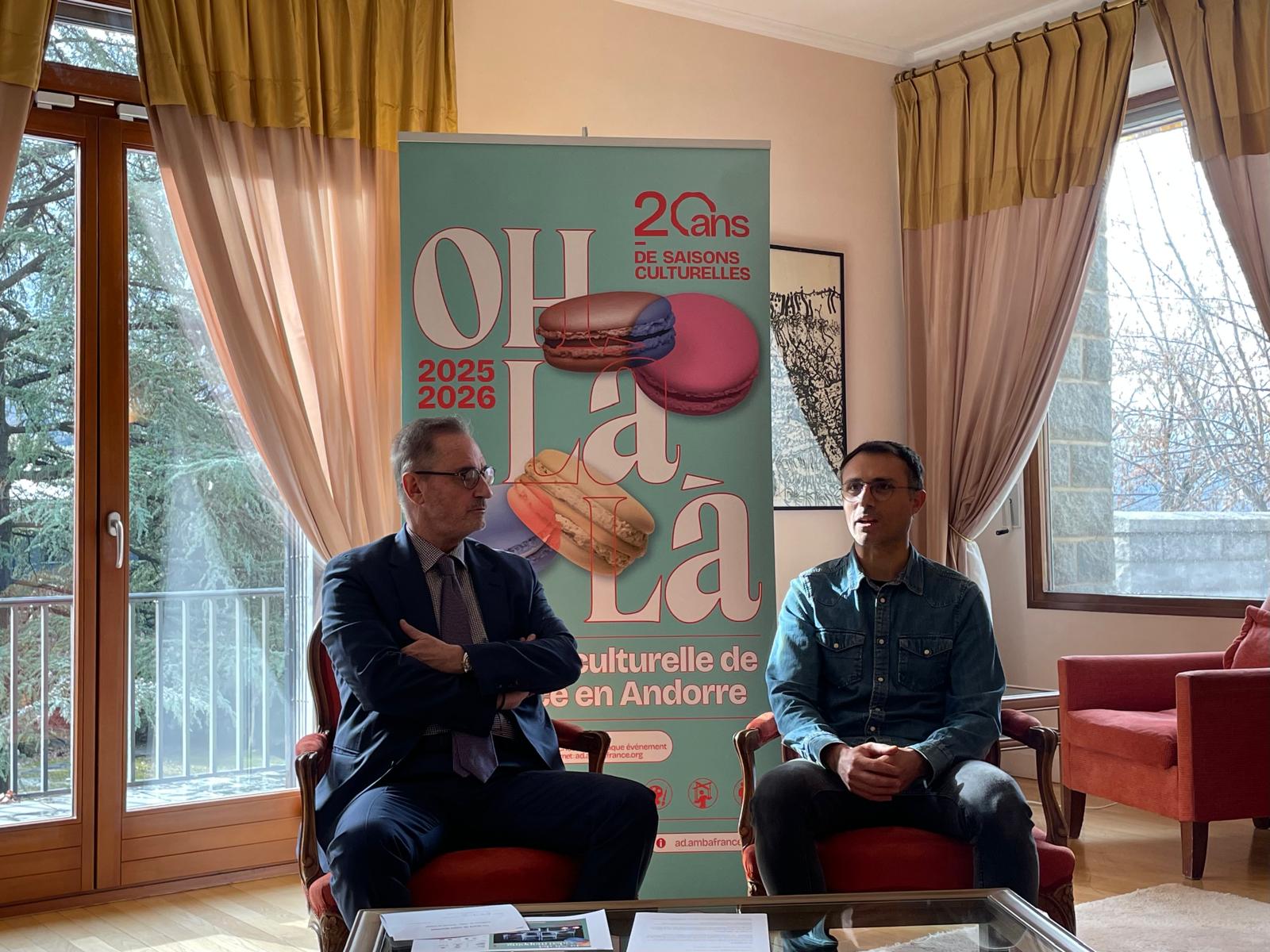 Eybalin i Mas durant la presentació a l’ambaixada. Eybalin i Mas durant la presentació a l’ambaixada.