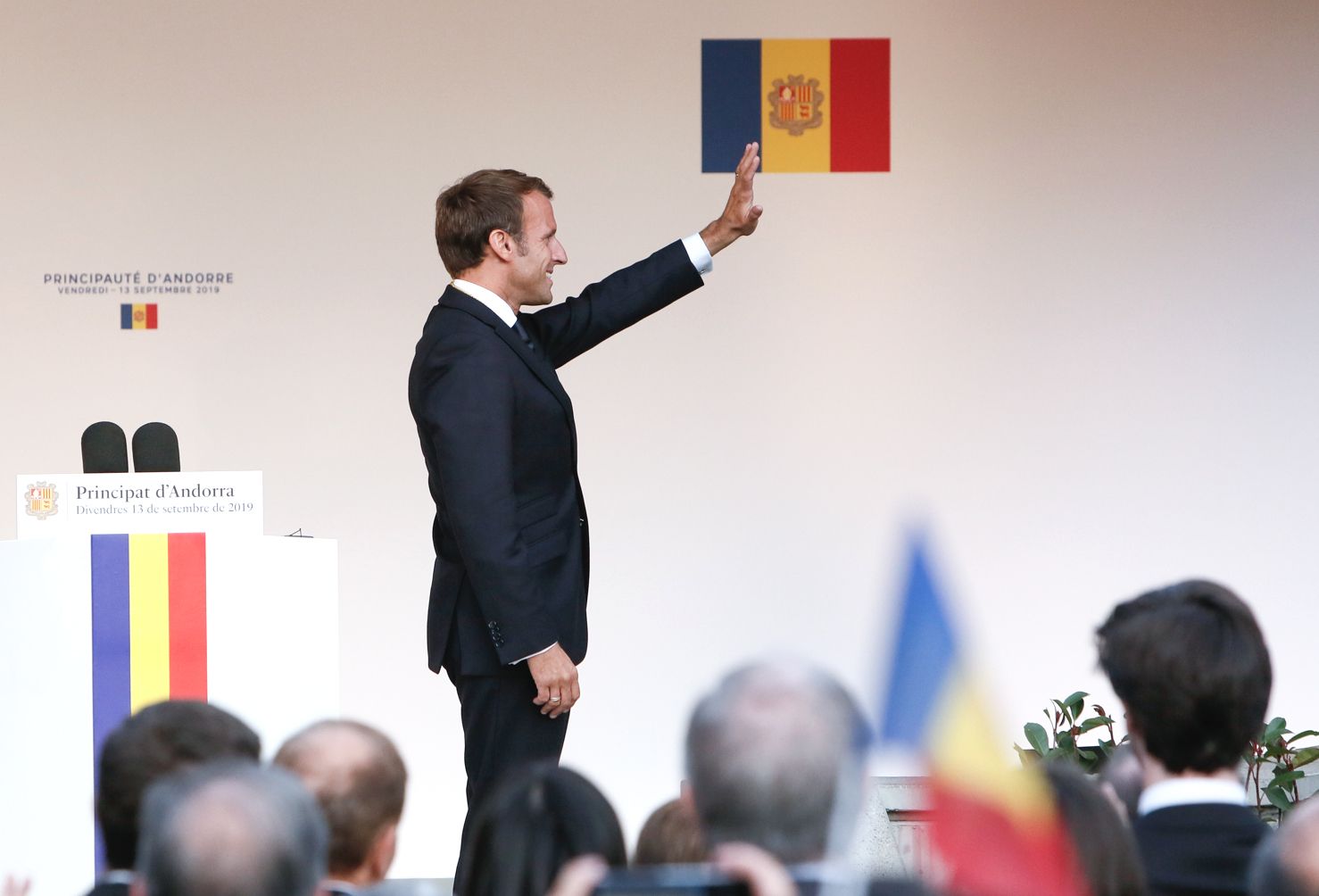 Emmanuel Macron durant la seva visita a Andorra el 2019.