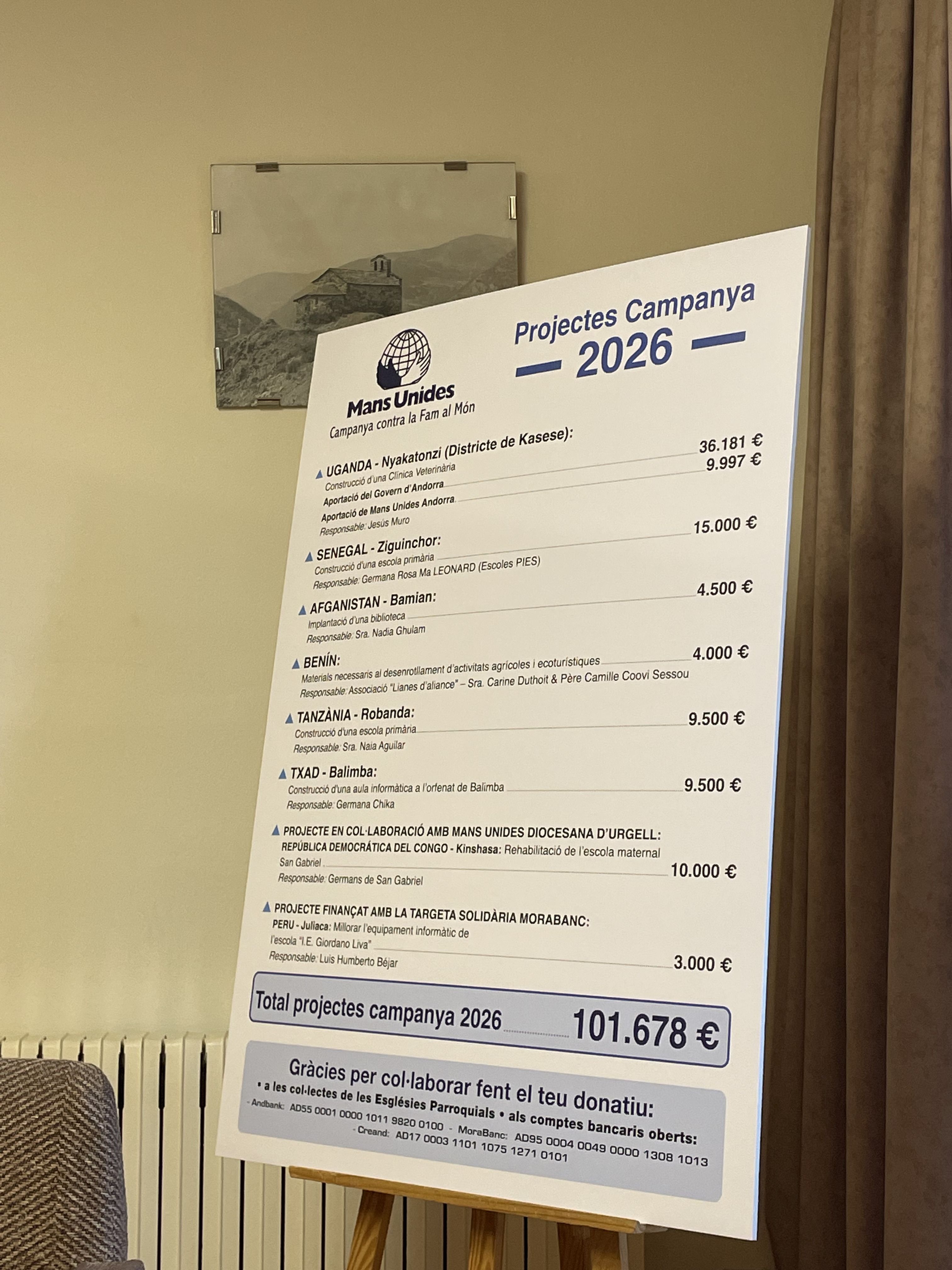 Tríptic amb les diferents projectes de la campanya 2026.