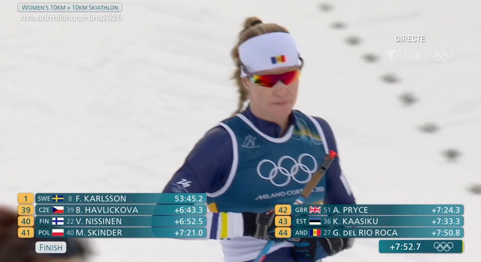 Del Rio, en una imatge de la retransmissió televisiva a la seva arribada. 