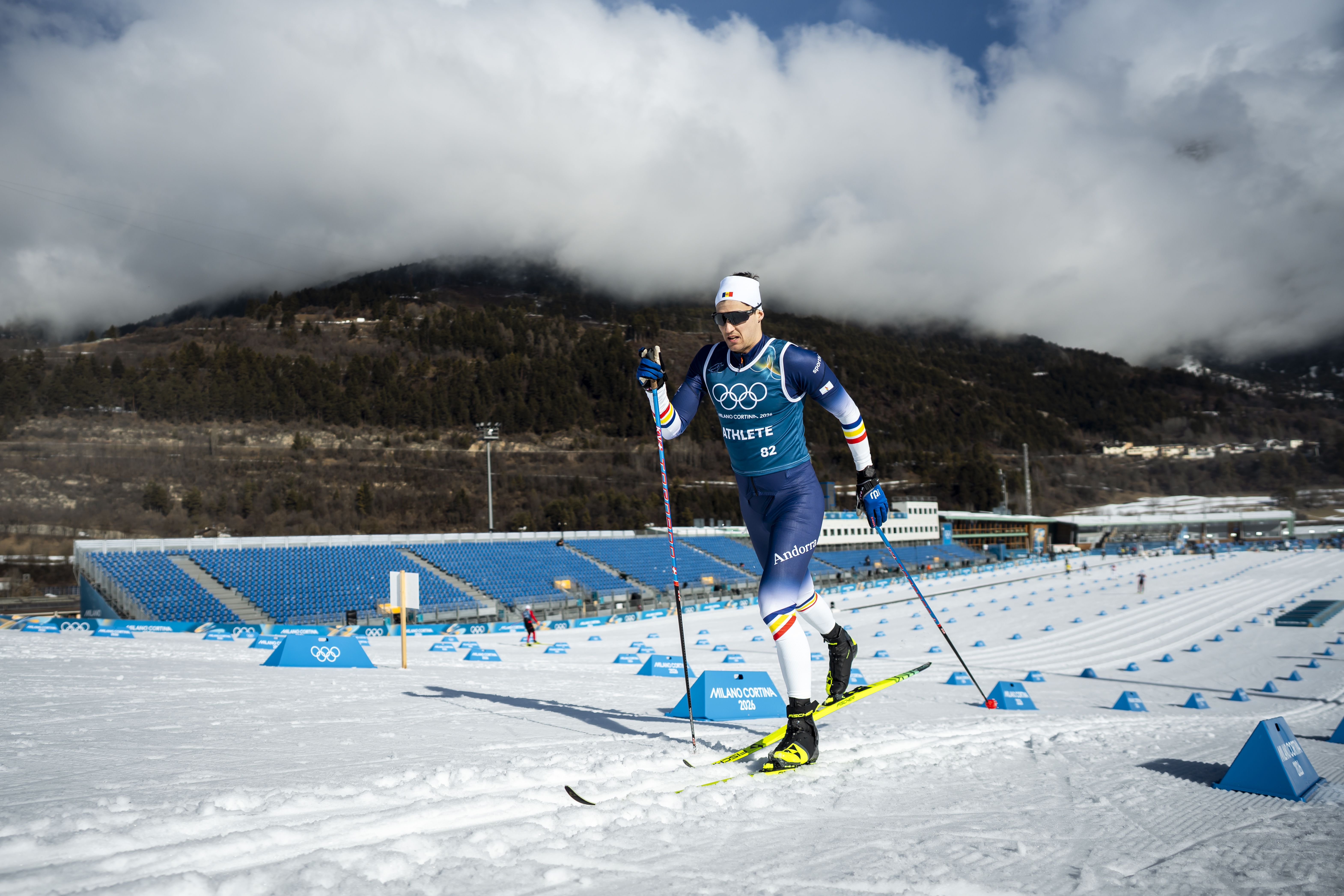 Irineu Esteve, en un dels test que va fer a l'estadi olímpic. 