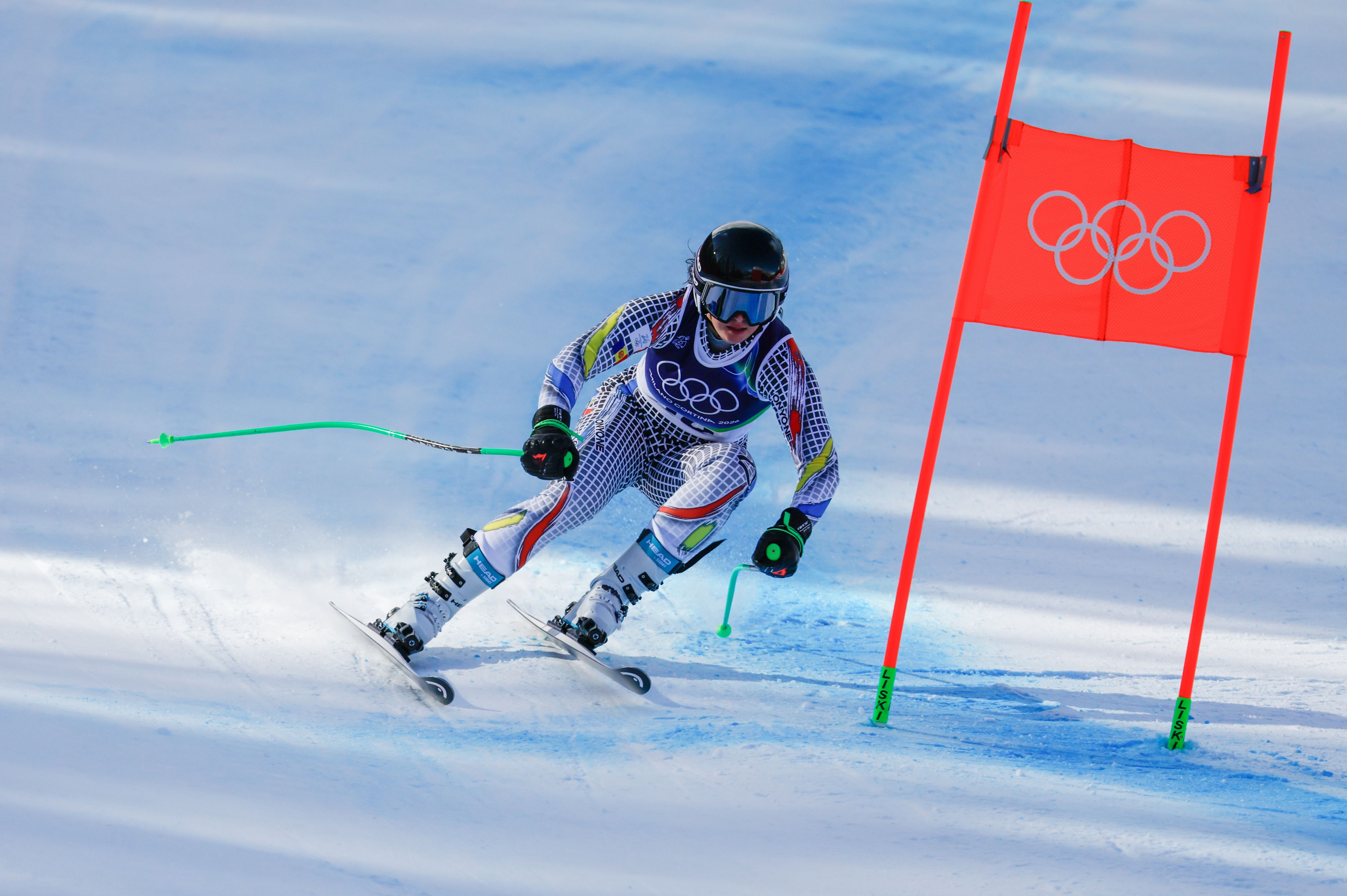 Jordina Caminal, durant el seu descens als Jocs, a Cortina.