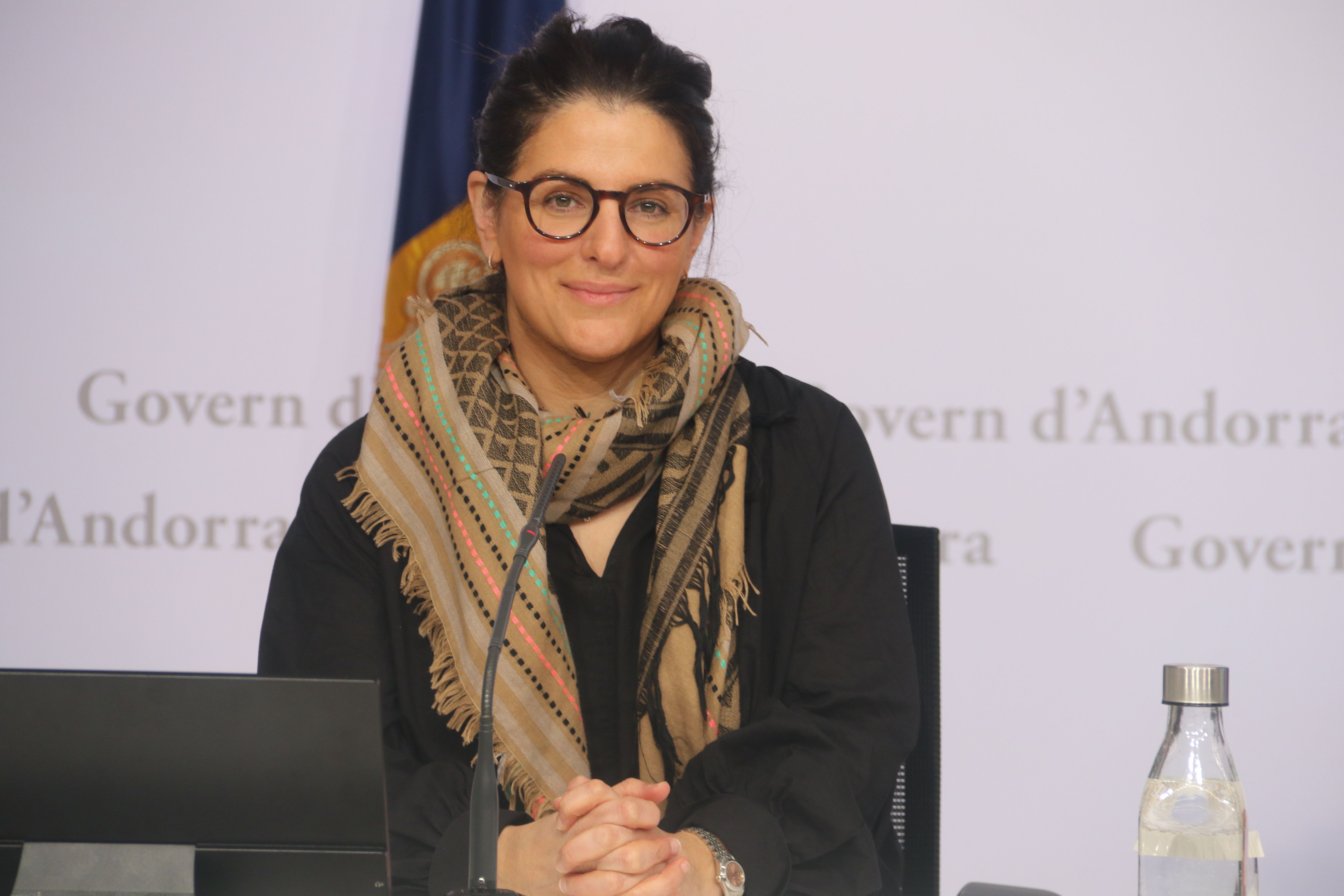 Meritxell Cosan durant la compareixença d'aquest matí.