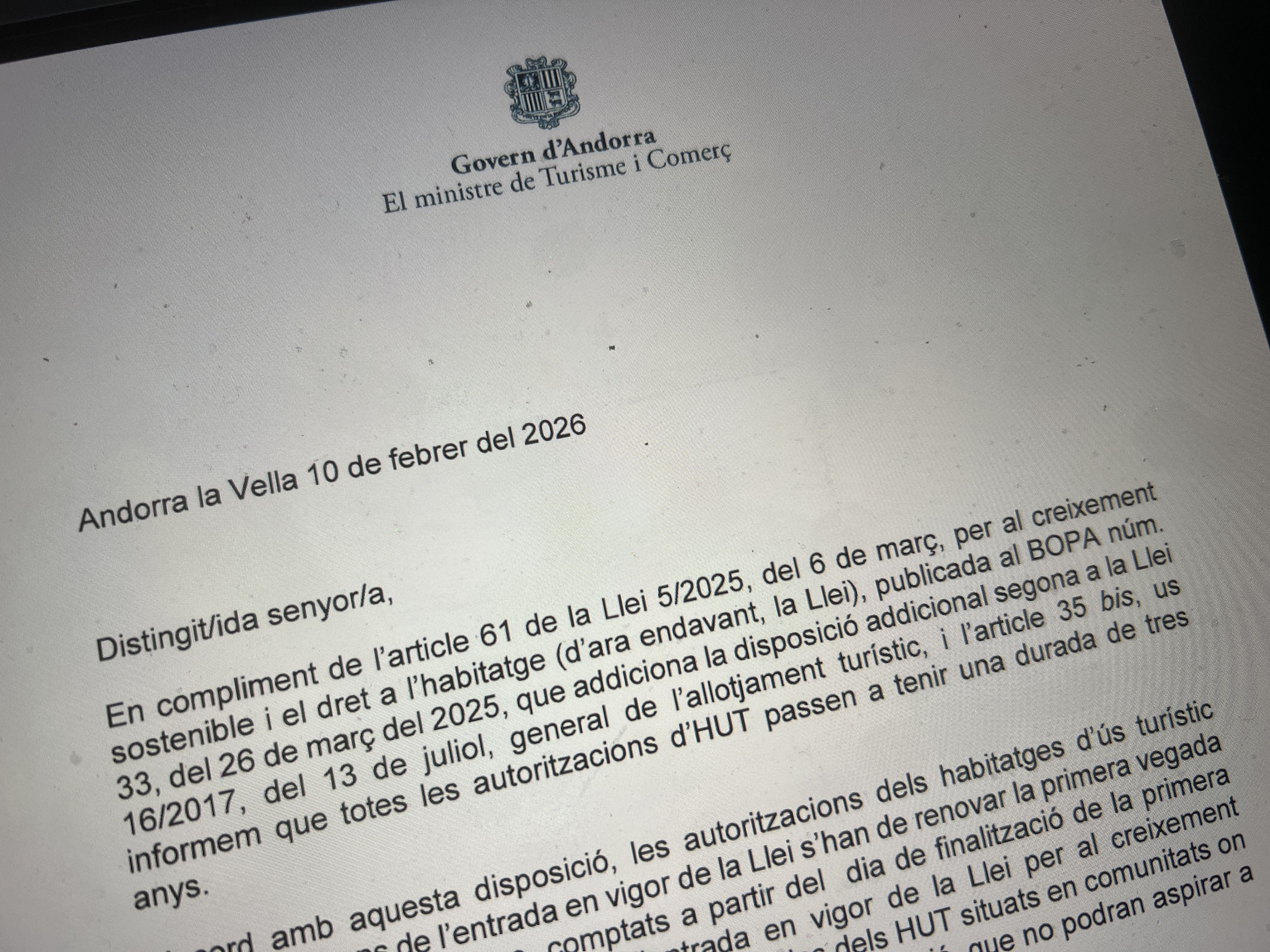 Un fragment de la carta. Un fragment de la carta.