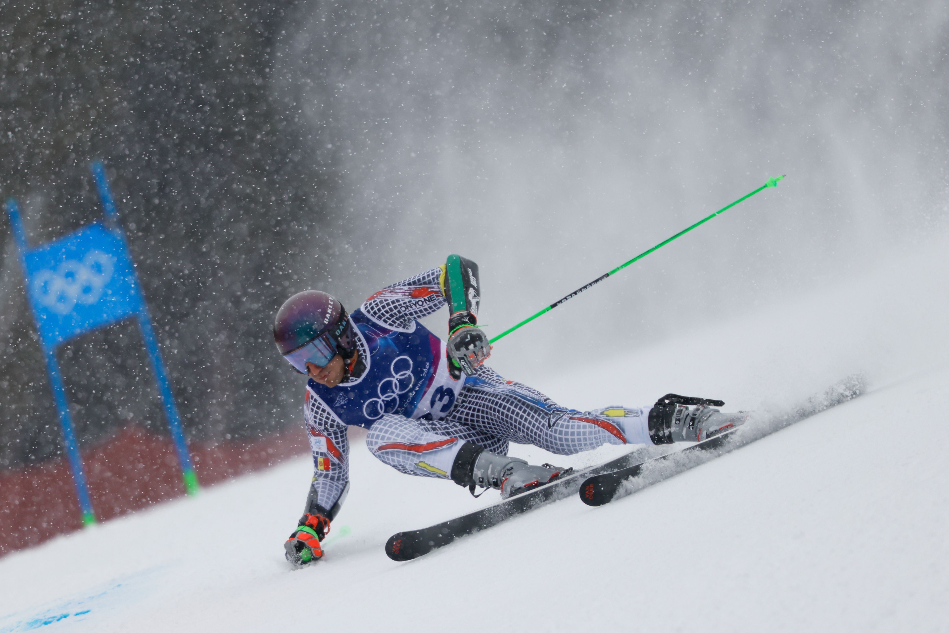Joan Verdú, a la segona mànega del gegant olímpic a Bormio. FOTO Agence Zoom (2)