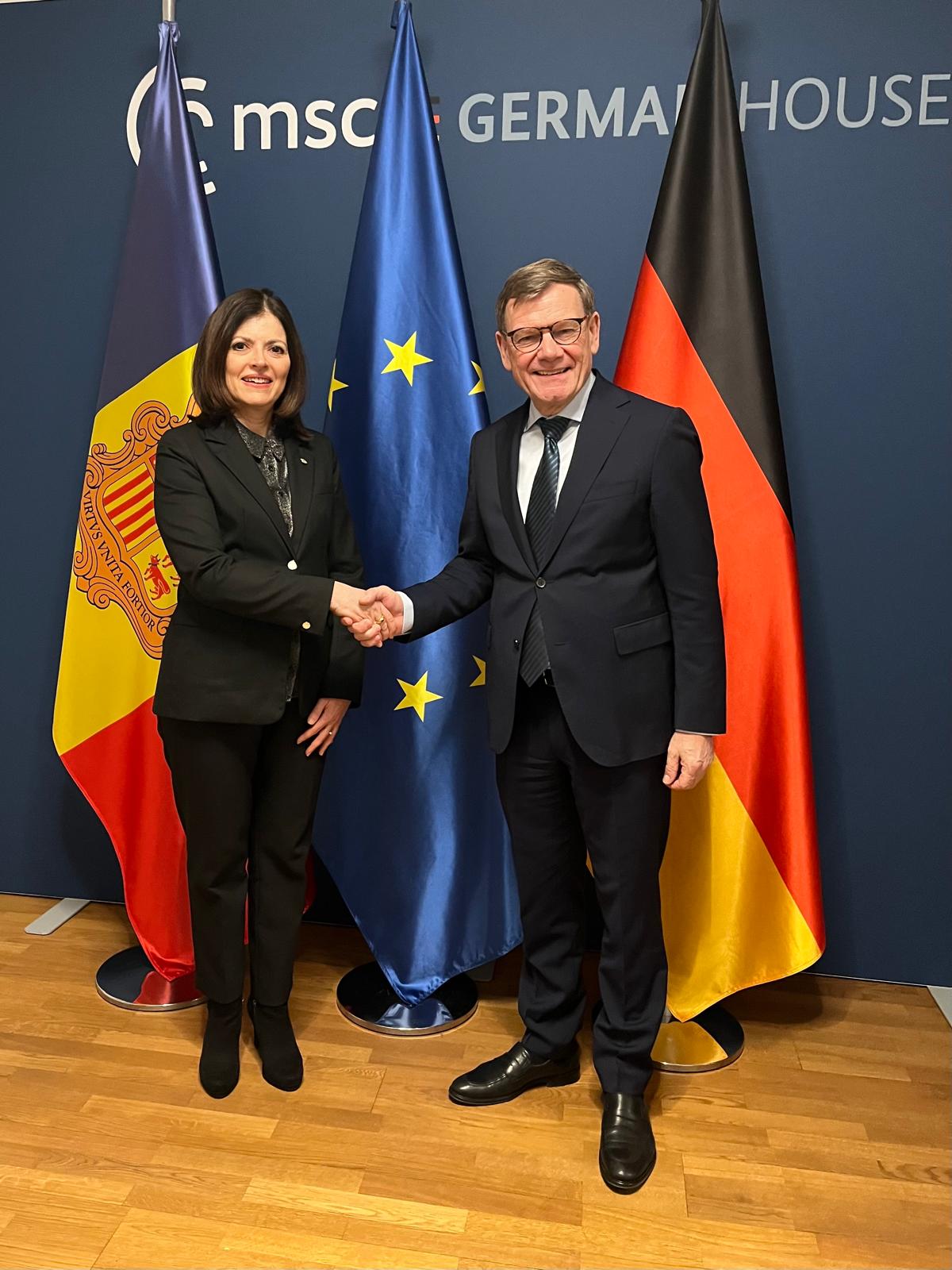 Tor durant la trobada amb el seu homòleg alemany.