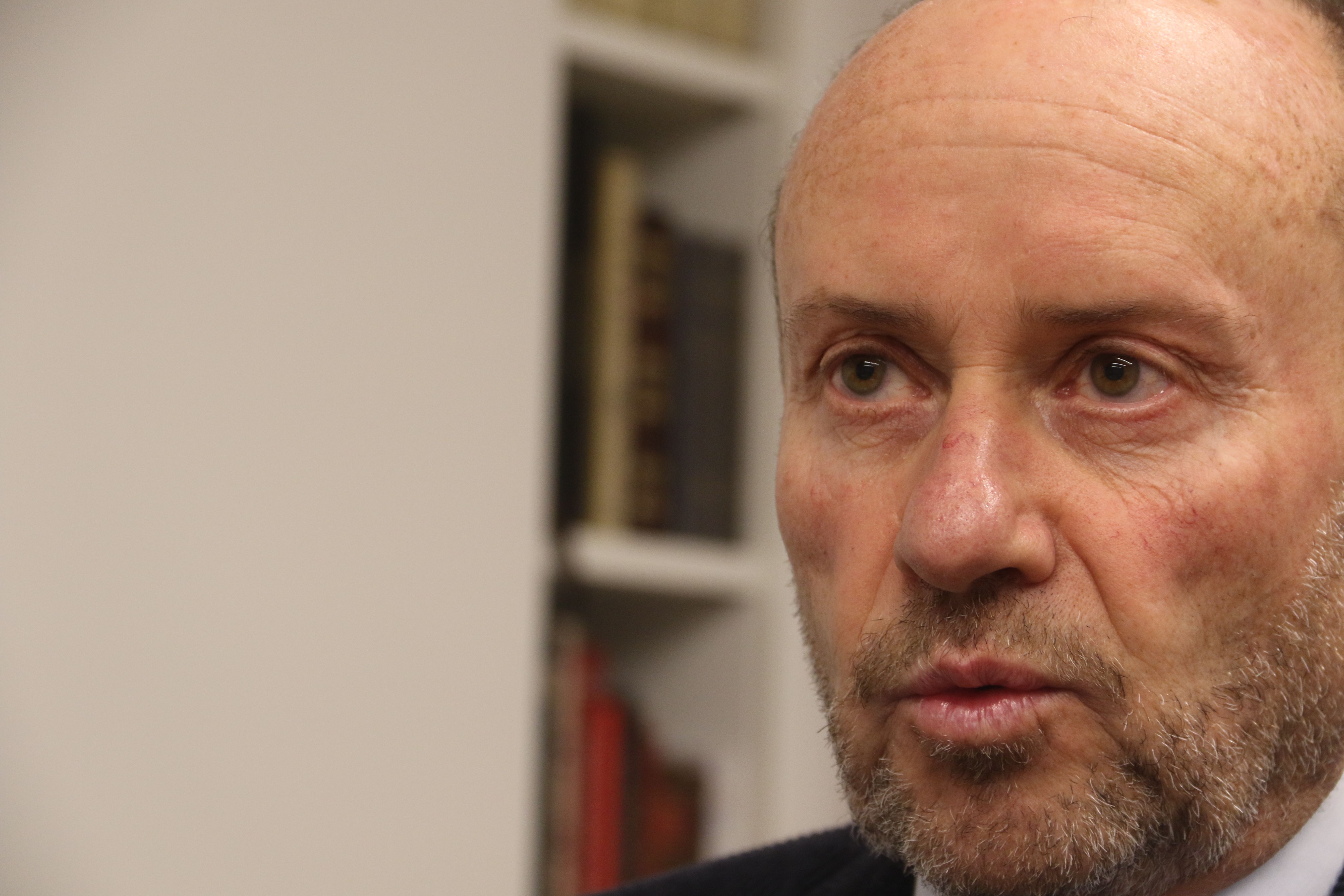 Josep Maria Rossell durant l'entrevista.