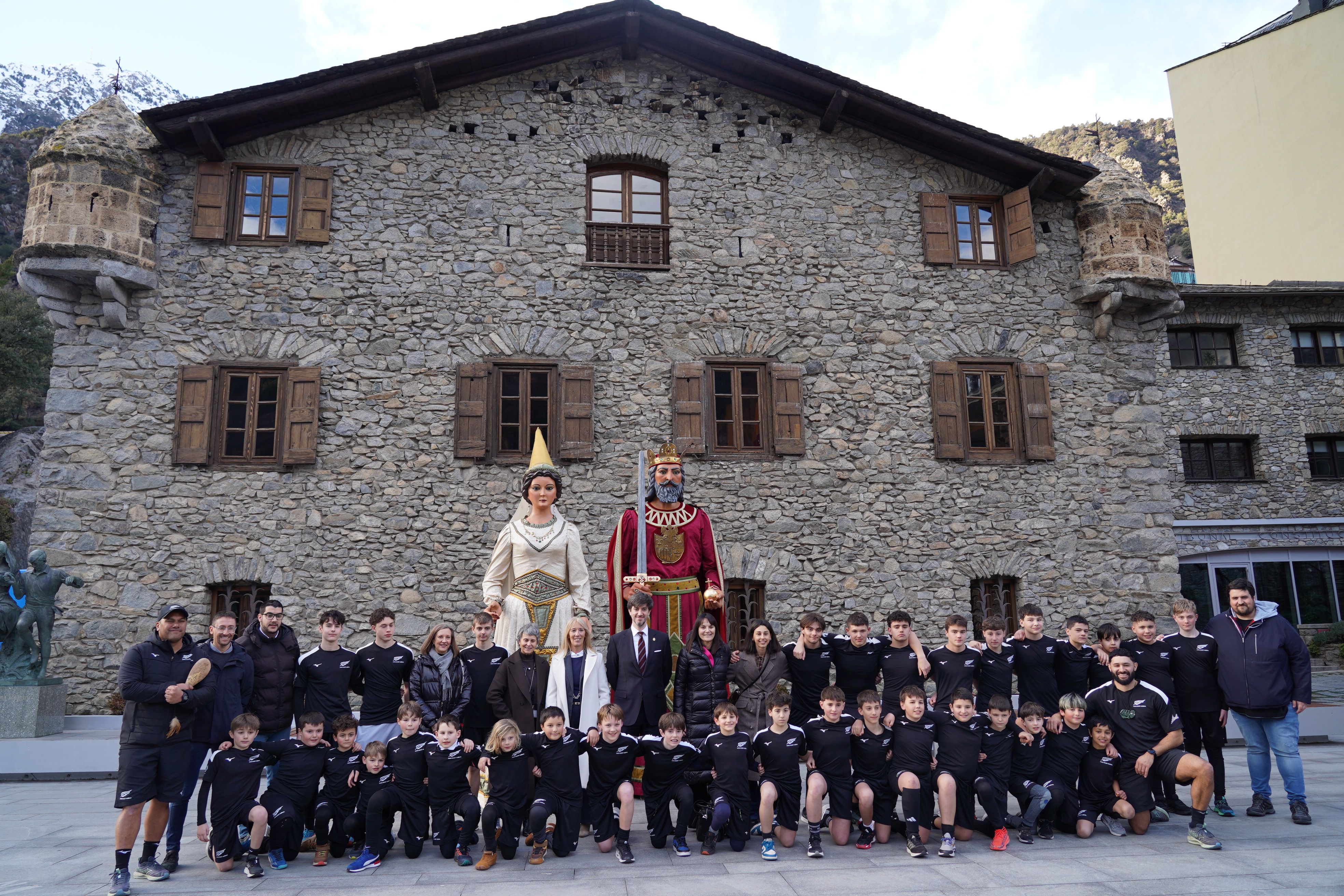 El grup amb les autoritats.