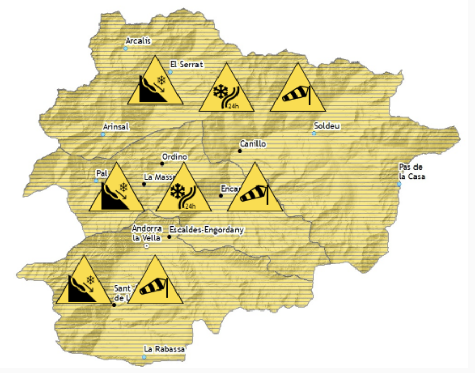 La borrasca Pedro deixarà precipitacions i nevades a tot el país aquesta nit i dijous.