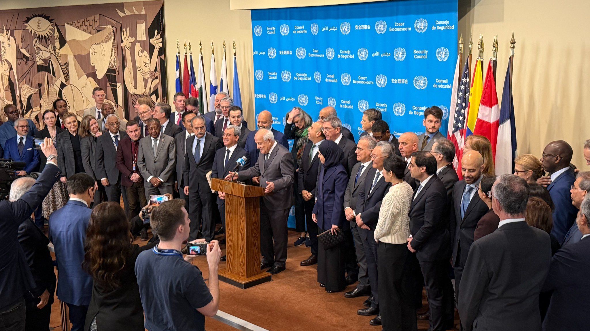 L'ambaixador d'Andorra a l'ONU, Joan Forner, també va ser present a la lectura de la declaració.
