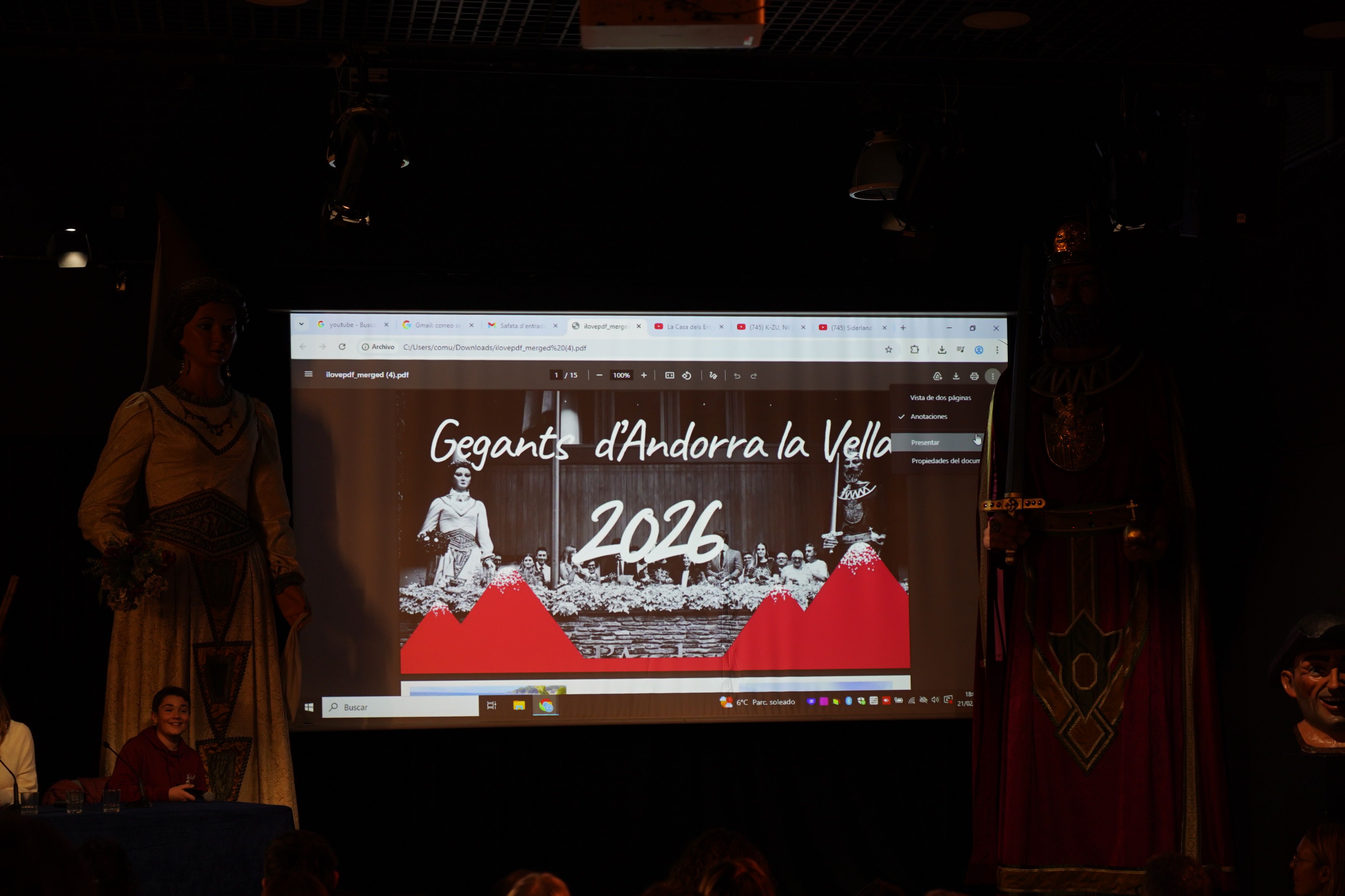 Les sortides s'han mostrat en un 'power point' de la  colla.