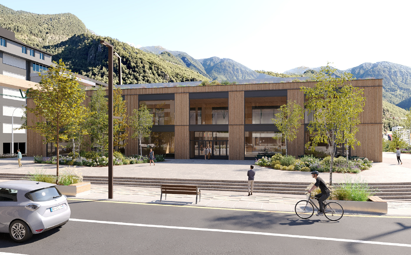 La casa pairal i la nova plaça. // Altura Arquitectes / Comú d'Andorra la Vella La casa pairal i la nova plaça. // Altura Arquitectes / Comú d'Andorra la Vella