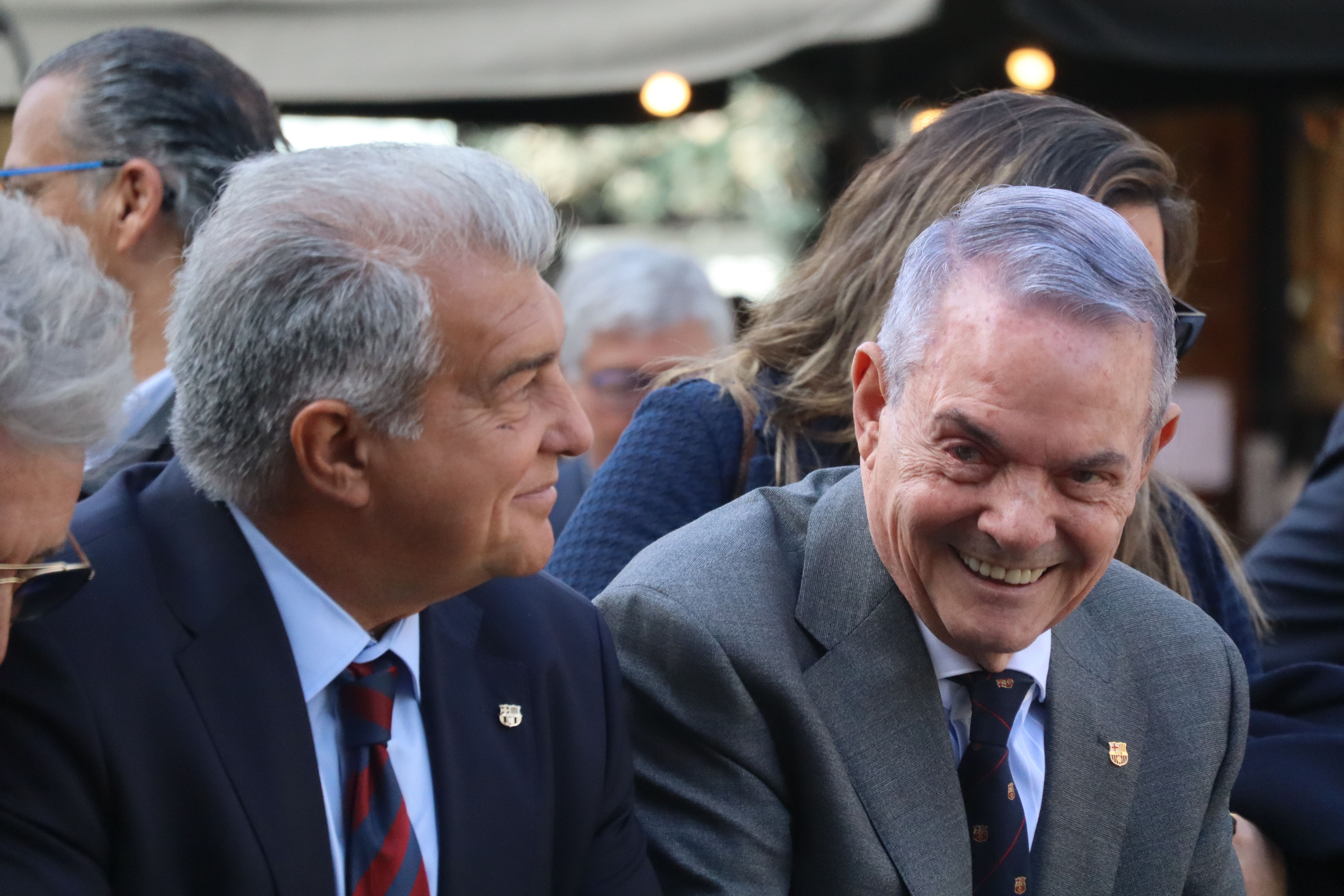 Joan Laporta amb Denis Abella. Joan Laporta amb Denis Abella.