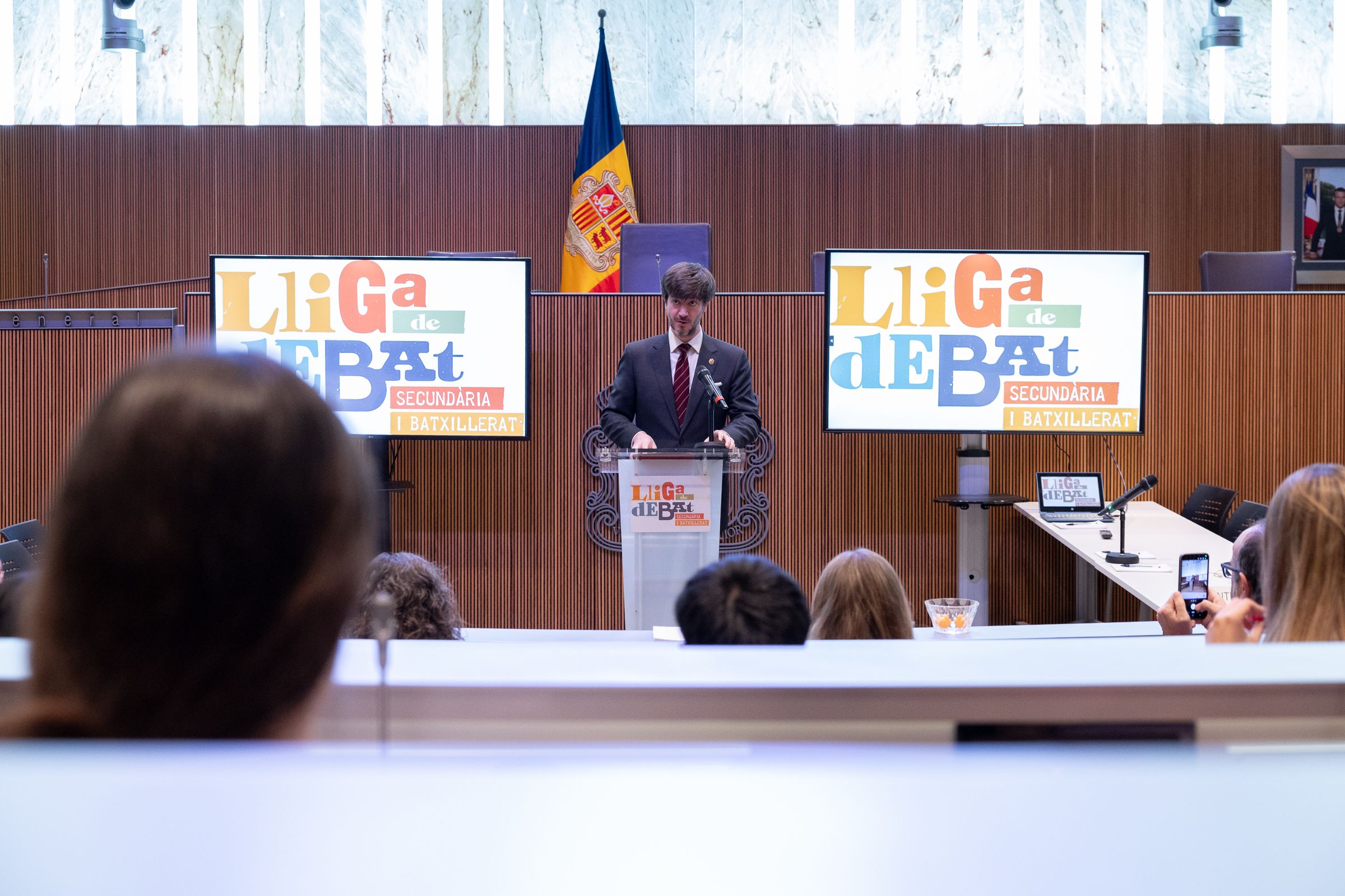 El síndic general, Carles Ensenyat, durant el seu discurs.